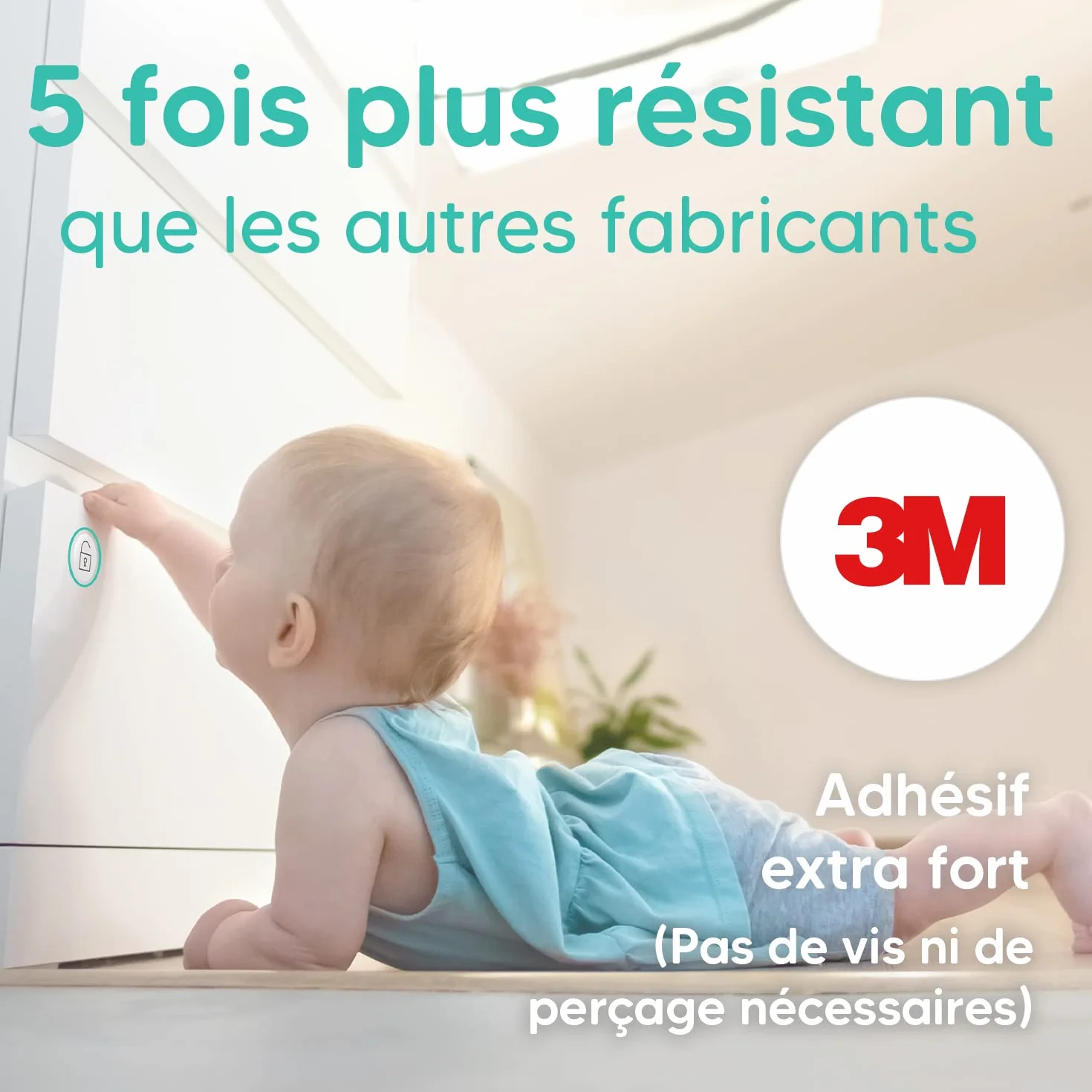 Aycorn Verrous Magnétiques de Sécurité pour Bébés, 10 loquets et 2 clés, Bloque Porte Placard