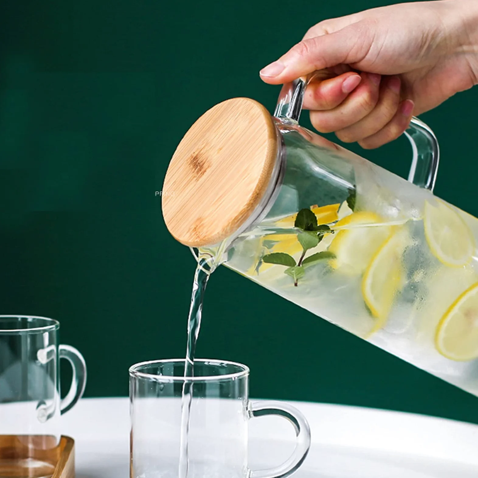 Pichet Pichet en Verre avec Couvercle pichet de thé glacé pichet pichet Chaud Eau Froide Eau thé thé café café Lait et jus de jus de Boisson Carafe Pichets