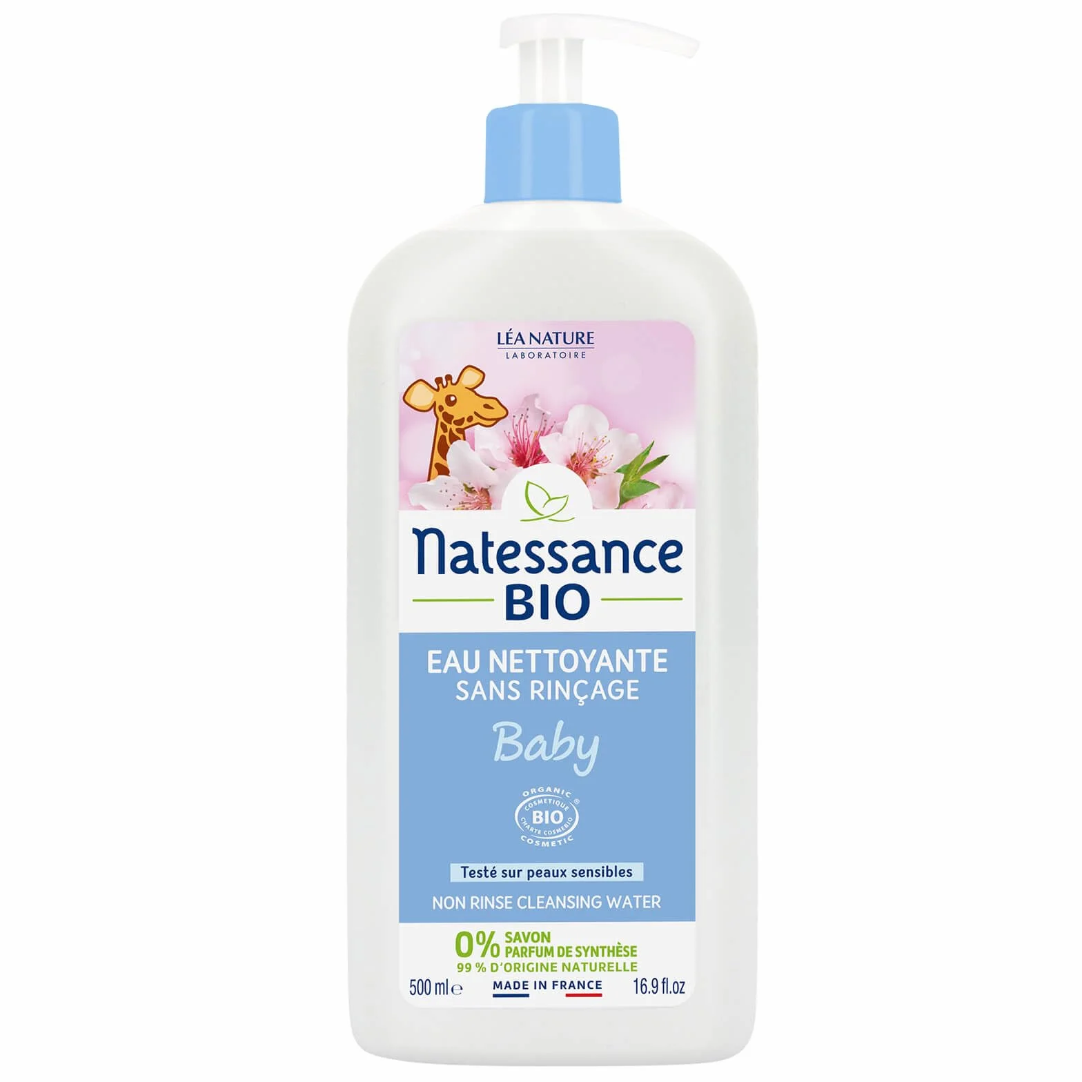 Natessance Bébé eau nettoyante sans rinçage 500ml