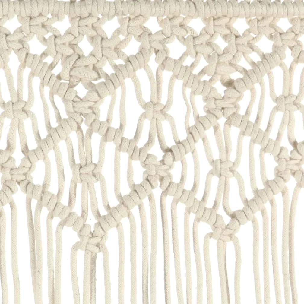 vidaXL Rideau en macramé 140x240 cm Coton