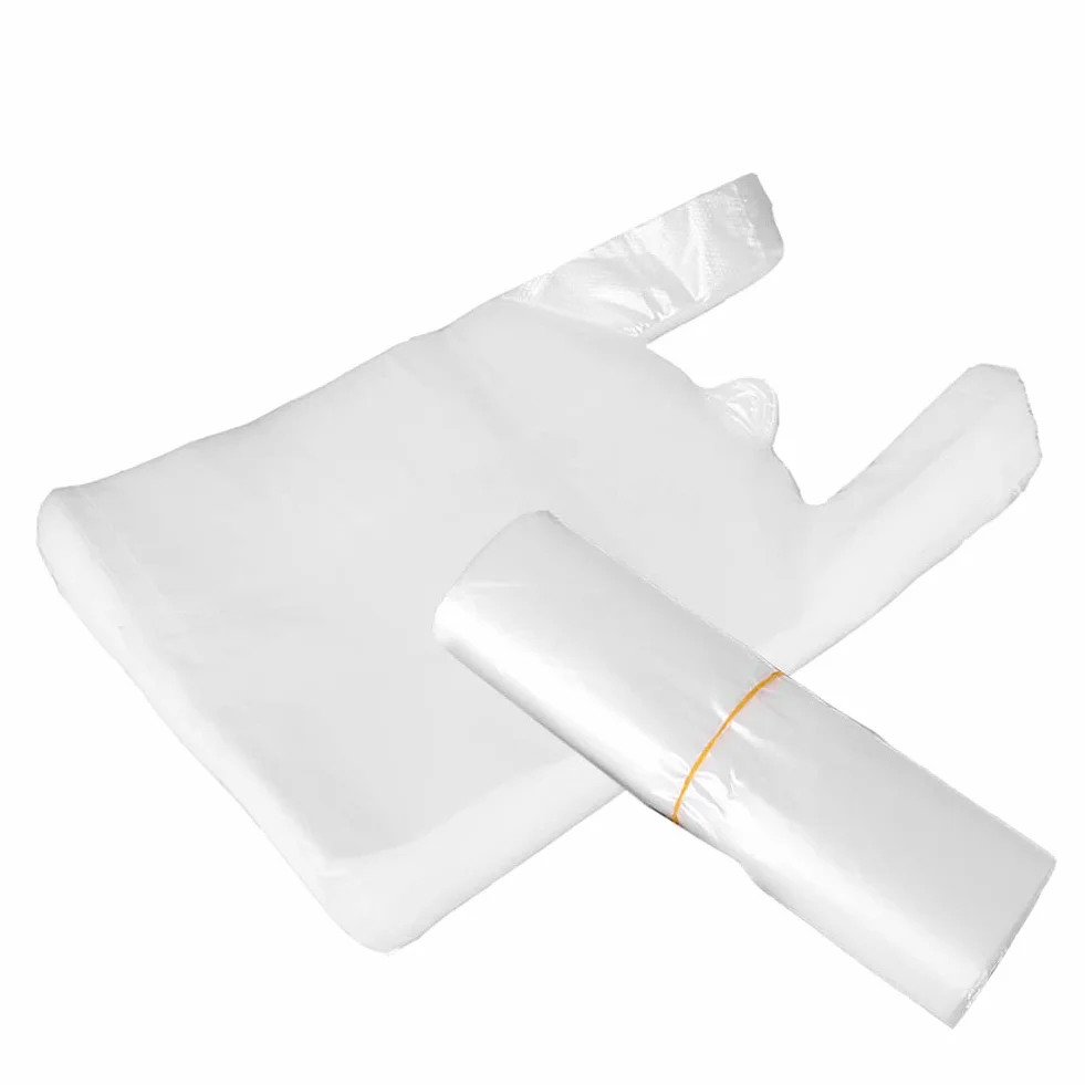 Sacs en Plastique Transparent avec Poignée 24cm 100 PCS