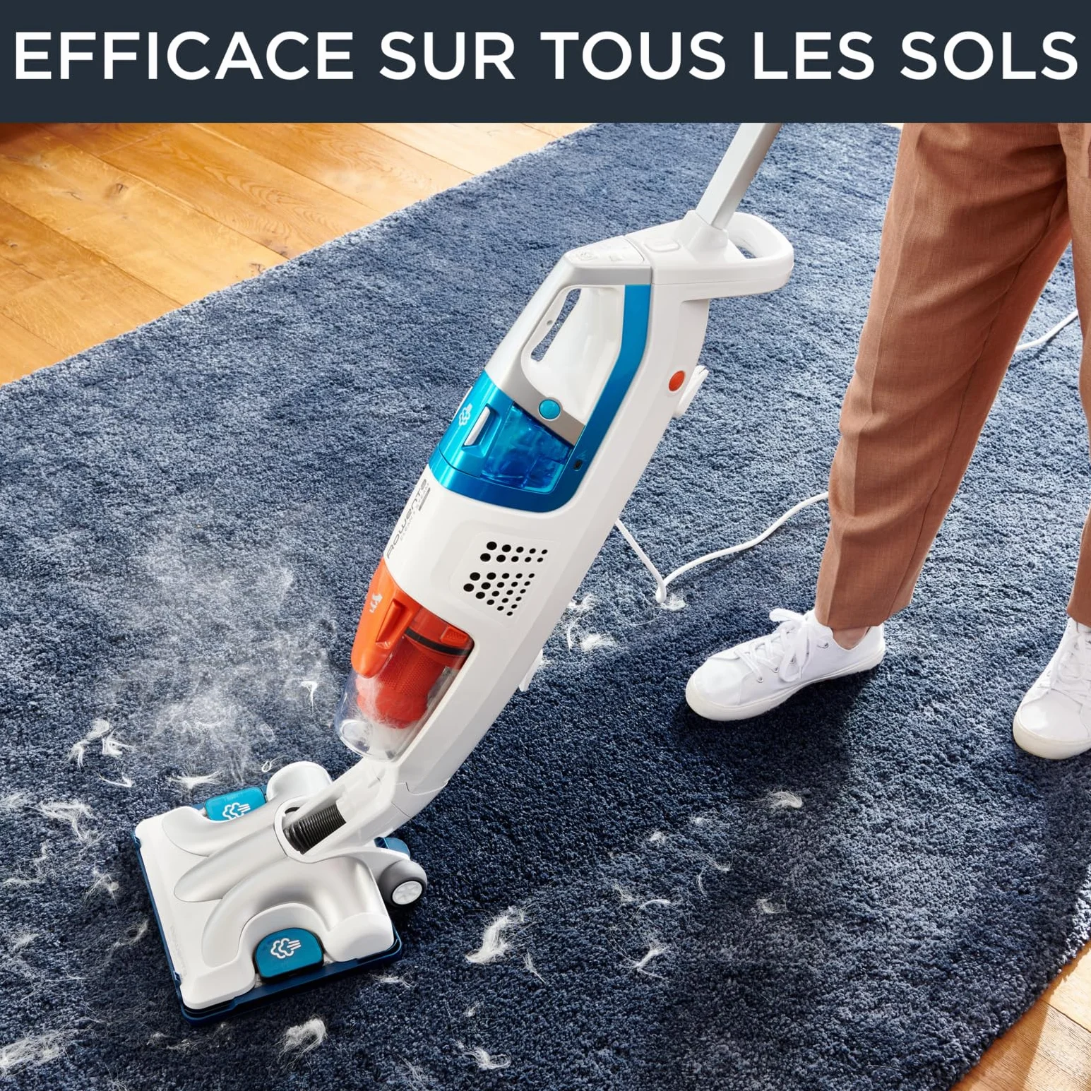 Rowenta Nettoyeur vapeur 2 en 1 Aspire et lave Clean & Steam Multi RY8544WH