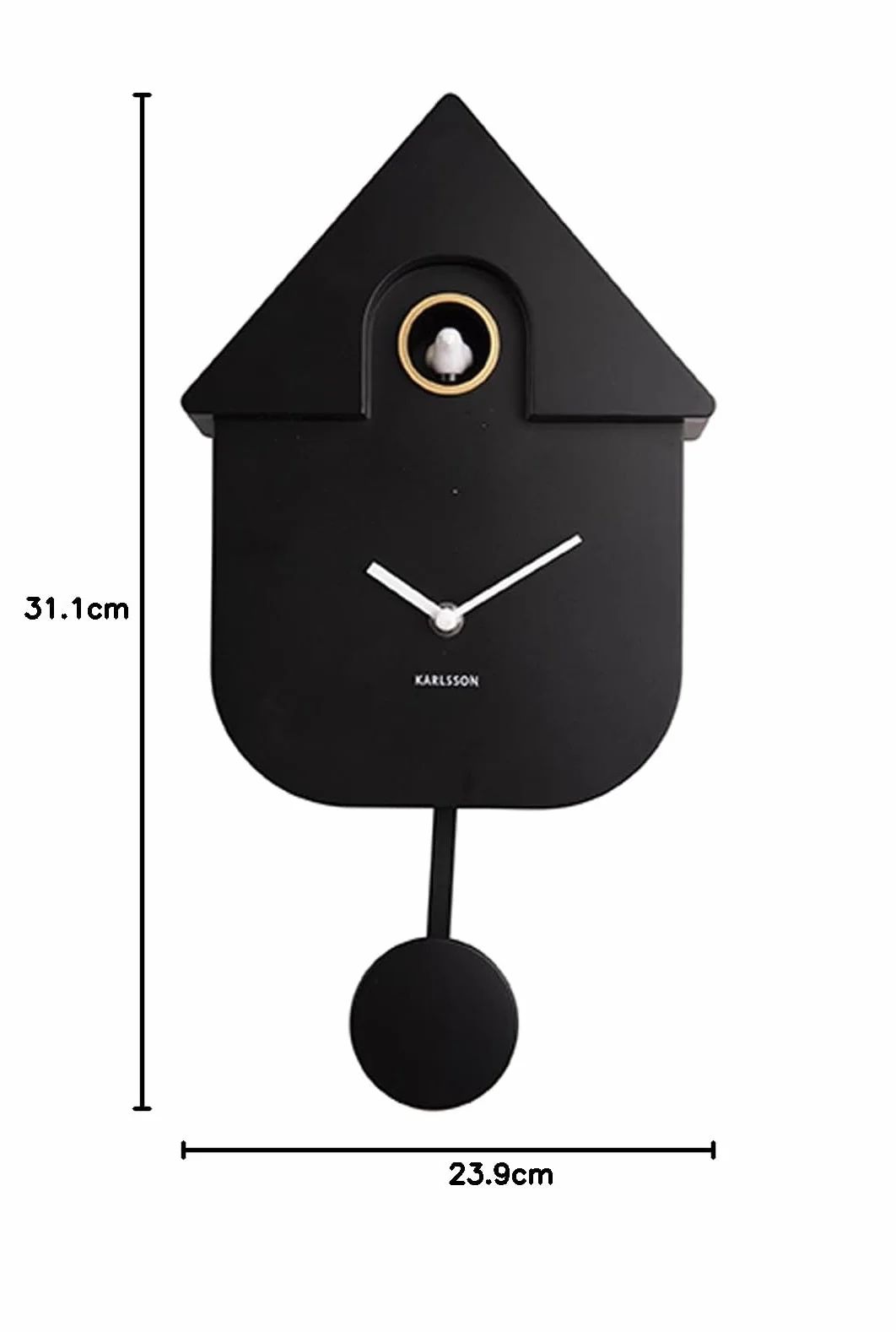 Karlsson Pendule à Coucou Cuckoo House Noir