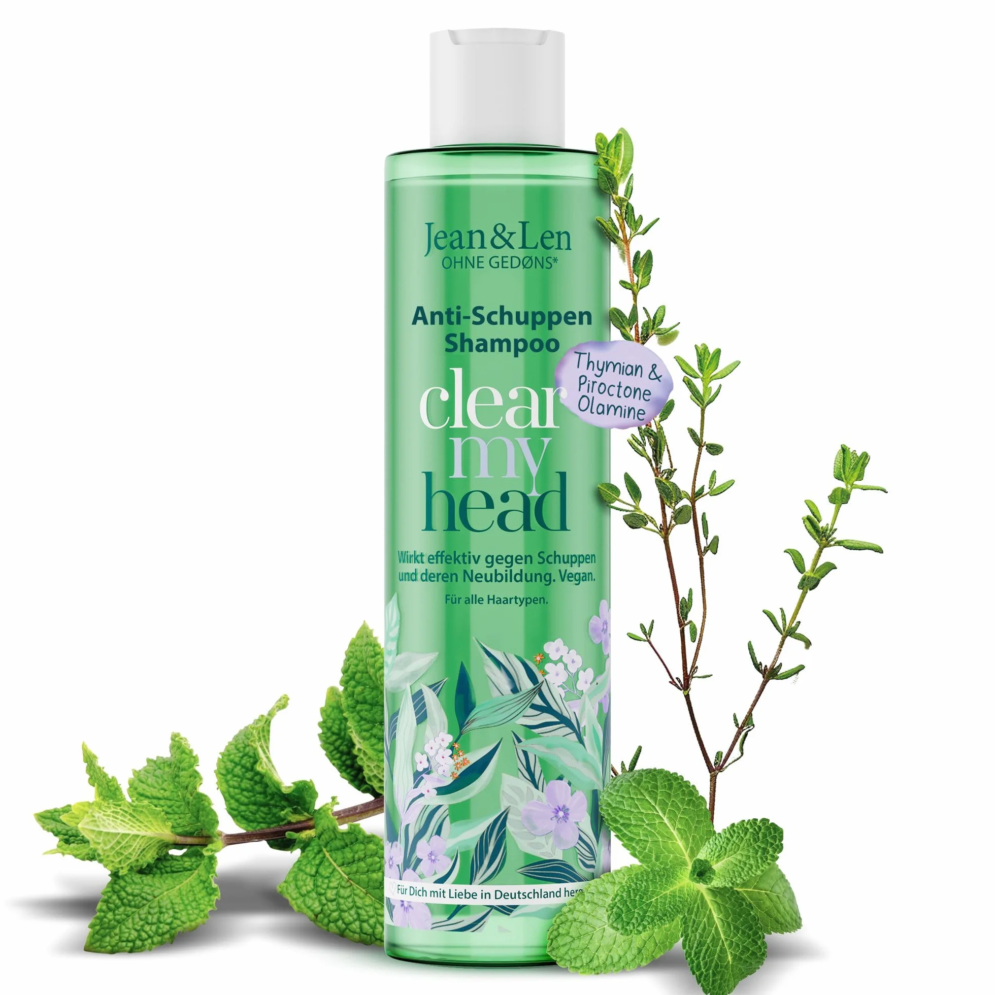 Jean & Len Shampooing antipelliculaire Thym & Menthe 300 ml