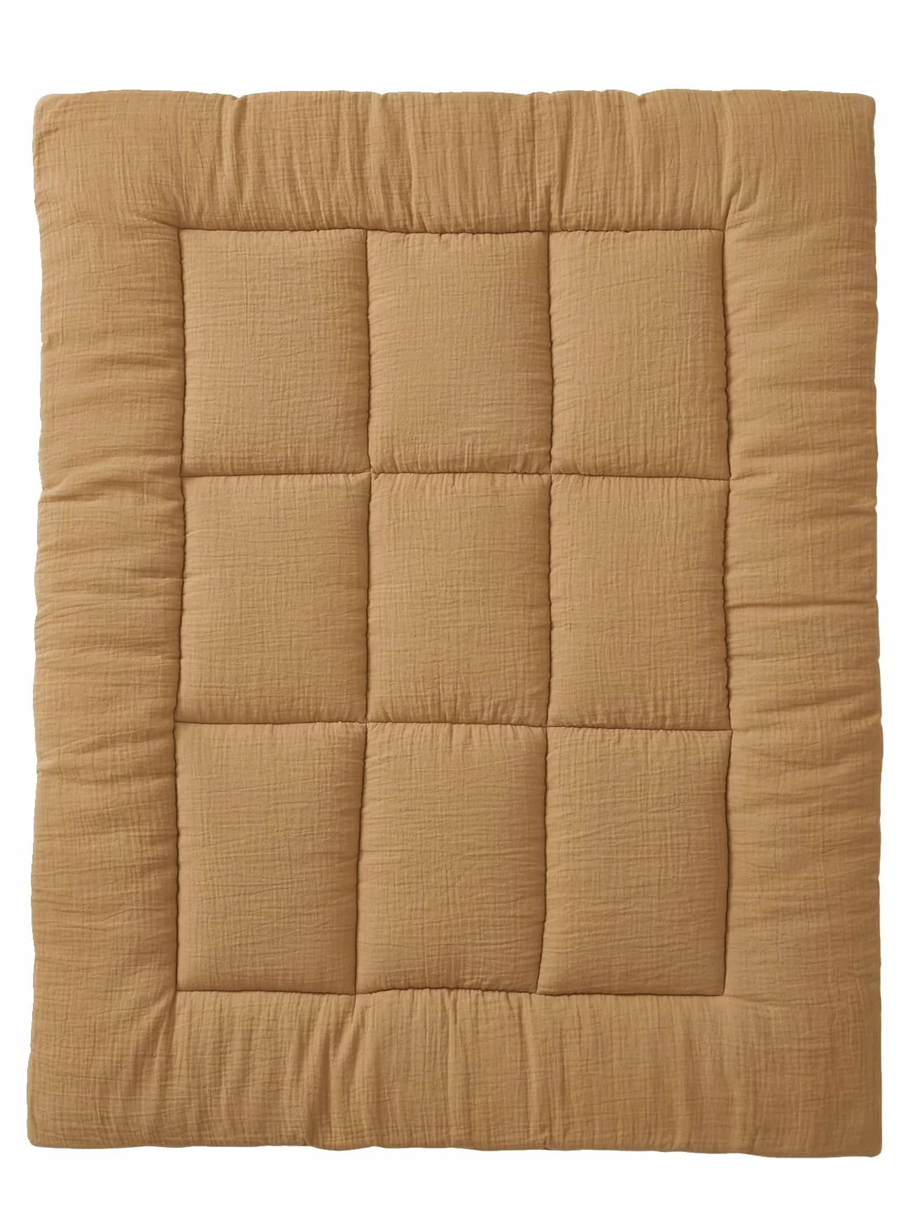 VERTBAUDET Tapis de Sol Fond de Parc Ocre 100x100 Coton