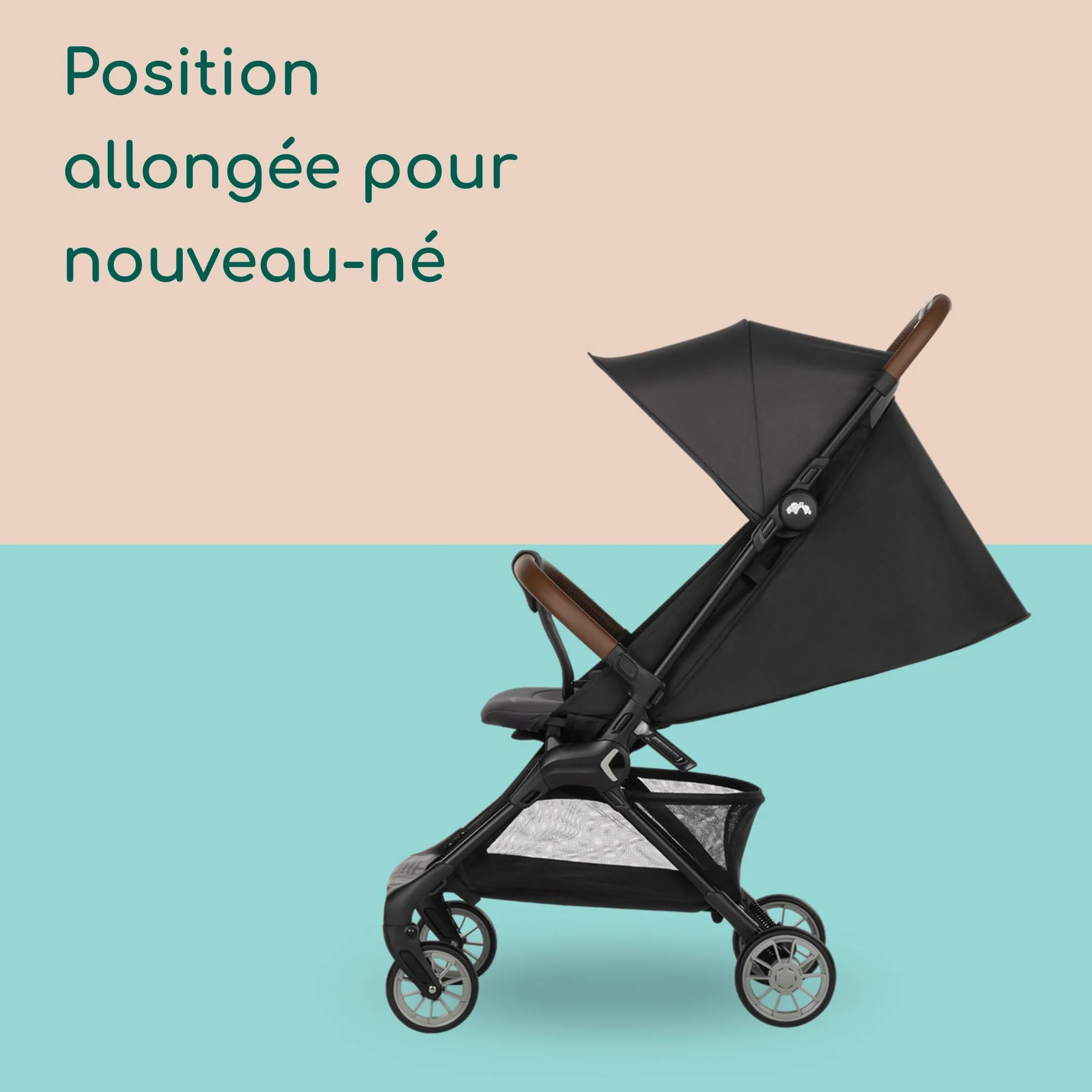 Bebeconfort Zephir poussette bébé compacte 0-4 ans 22 kg légère 5.6 kg voyage cabine siège inclinable panier Mineral Graphite
