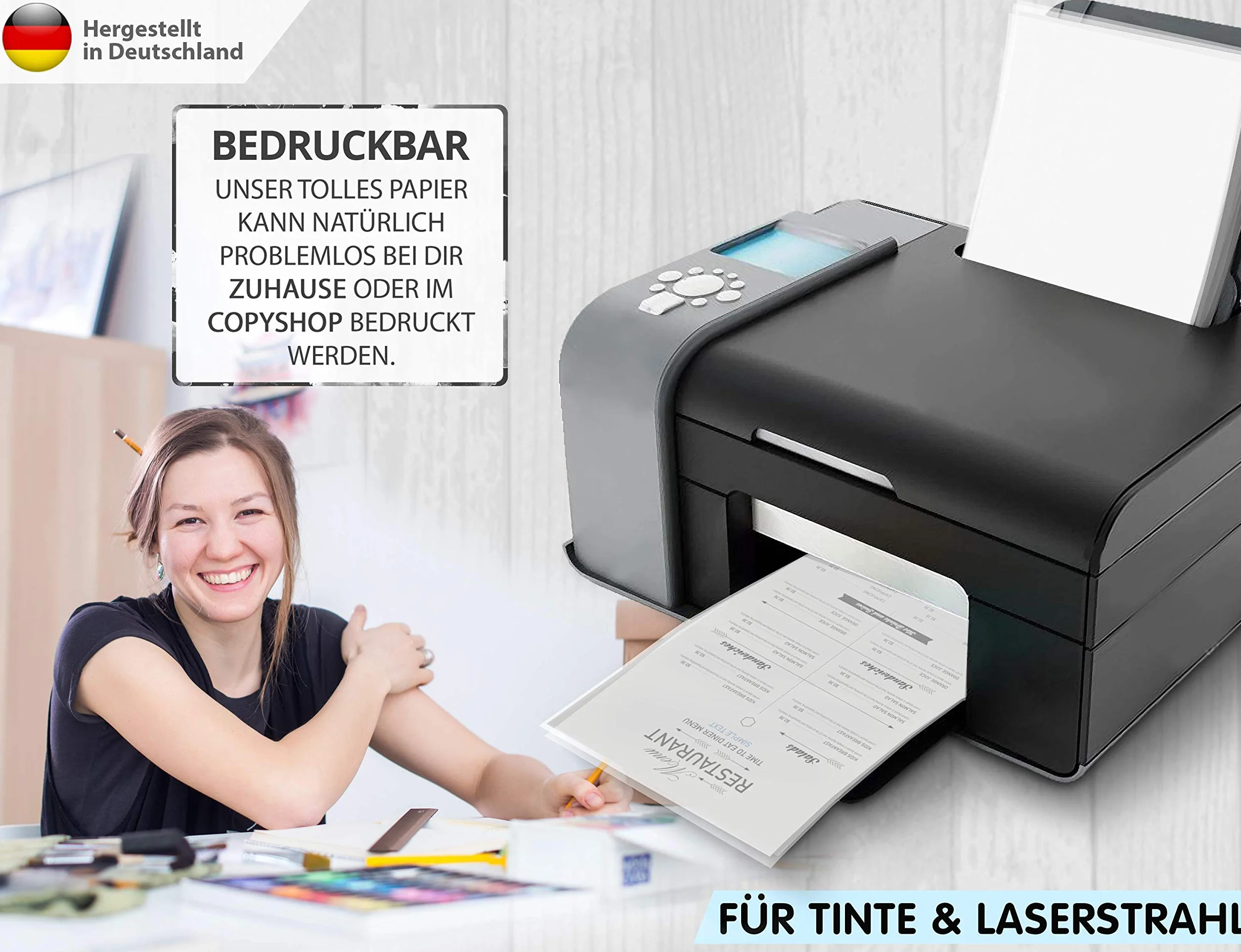 Papier dessin transparent A4 85 g/m² imprimable glassine parchemin craft pour imprimante jet d'encre et laser