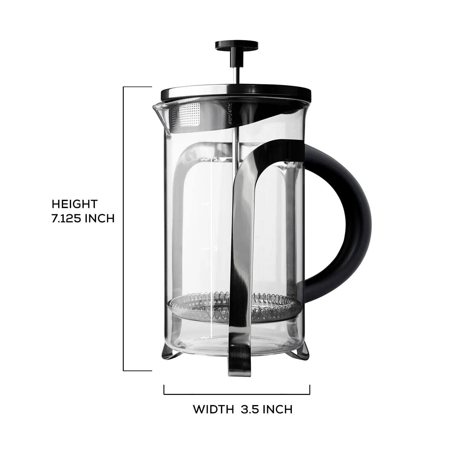 aerolatte Cafetière française, Transparent, 5-Cup/600 ML