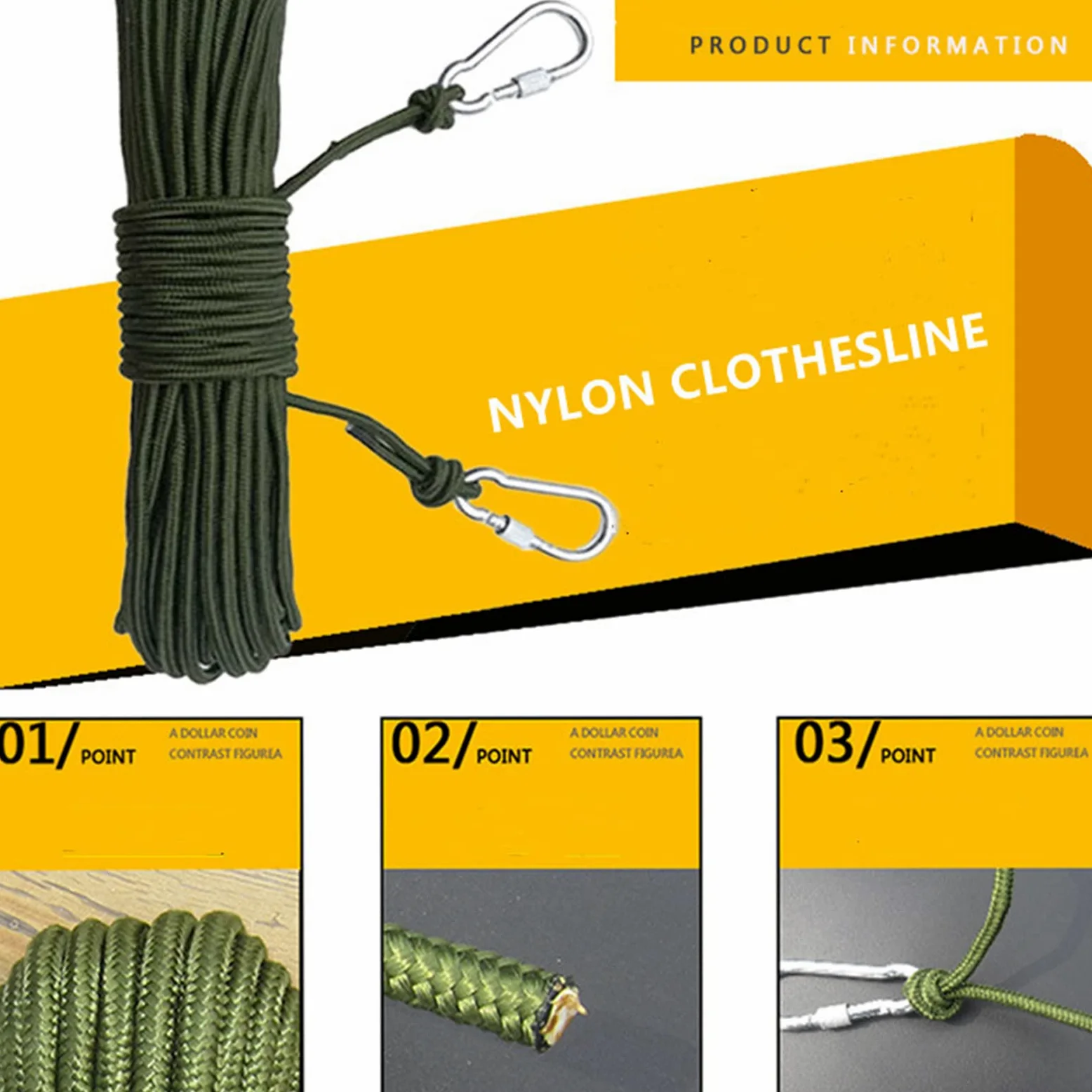 Corde à Linge de 8 Pieds,Corde de Séchage en Nylon Antidérapante, Corde à Linge de Voyage Portable Réglable pour Voyage à L'hôtel,Camping en Plein Air/intérieur