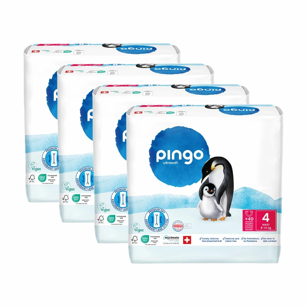 Pingo Couches T4 (7-18 kg) Lot économique 160 unités