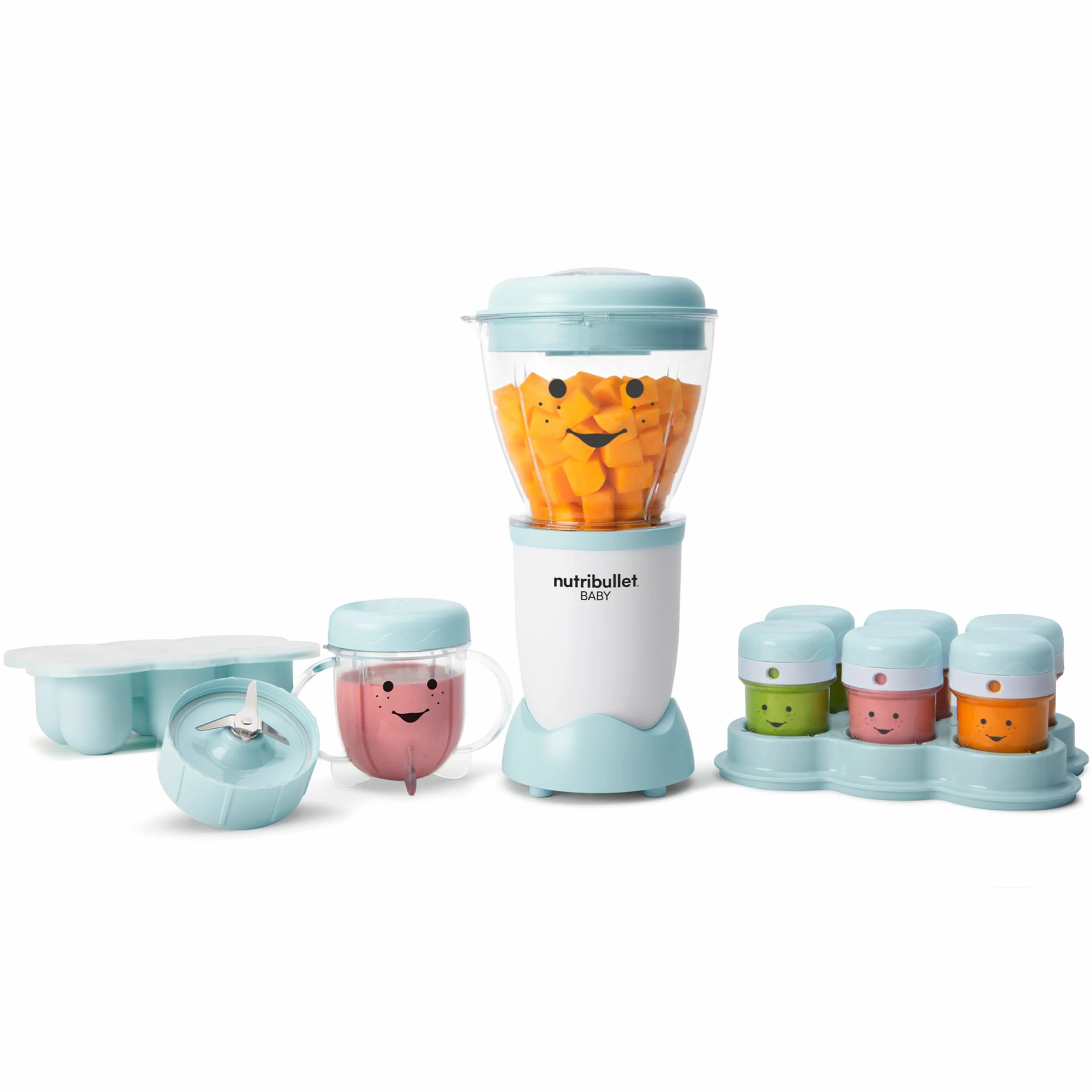 NutriBullet NBY-50100 Système complet de préparation des aliments pour bébé, 32 oz, bleu