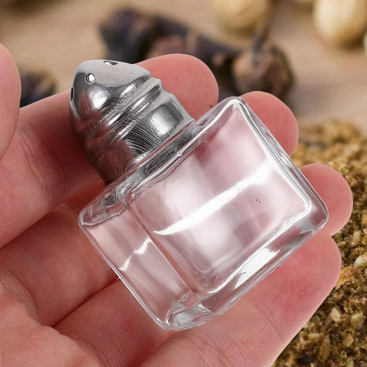 Salières Miniatures en Verre Trous, Ensemble de 4