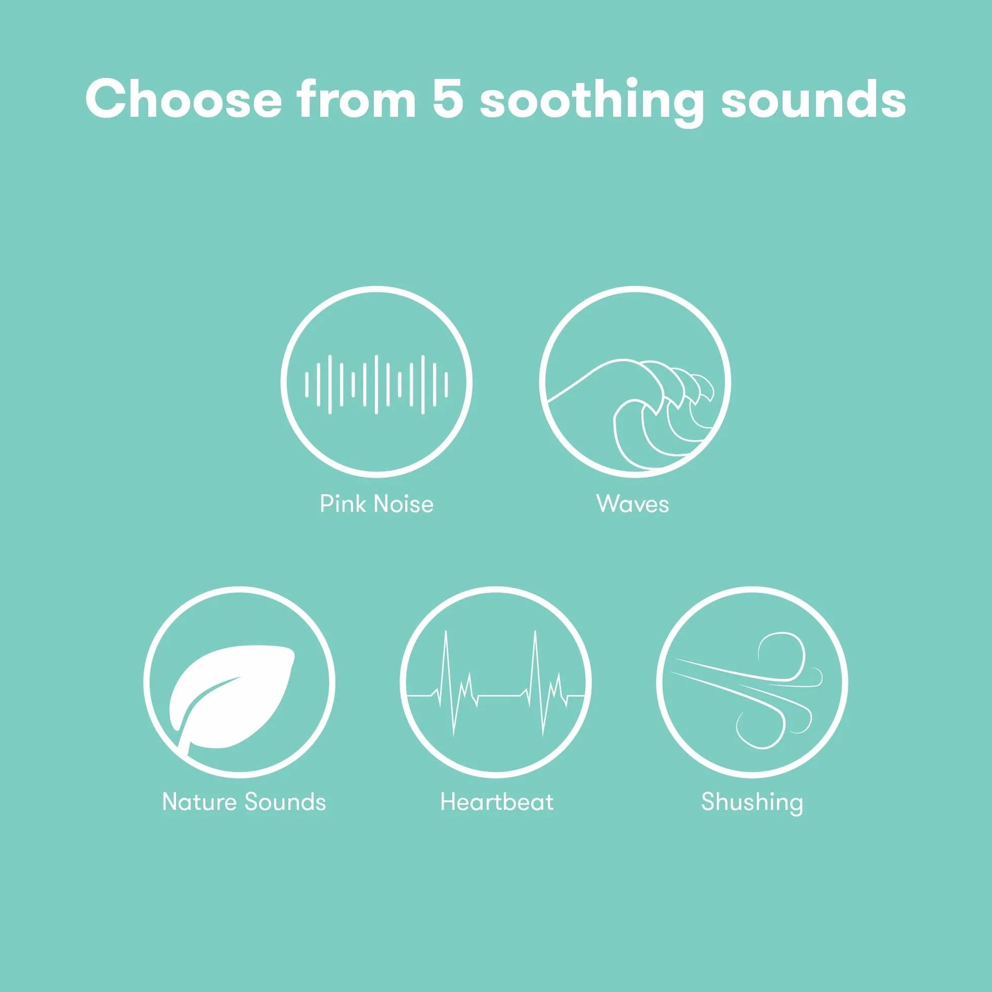 Frida Baby machine sonore portable 2 en 1 pour bébé avec veilleuse, bruit blanc 5 sons apaisants 3 modes