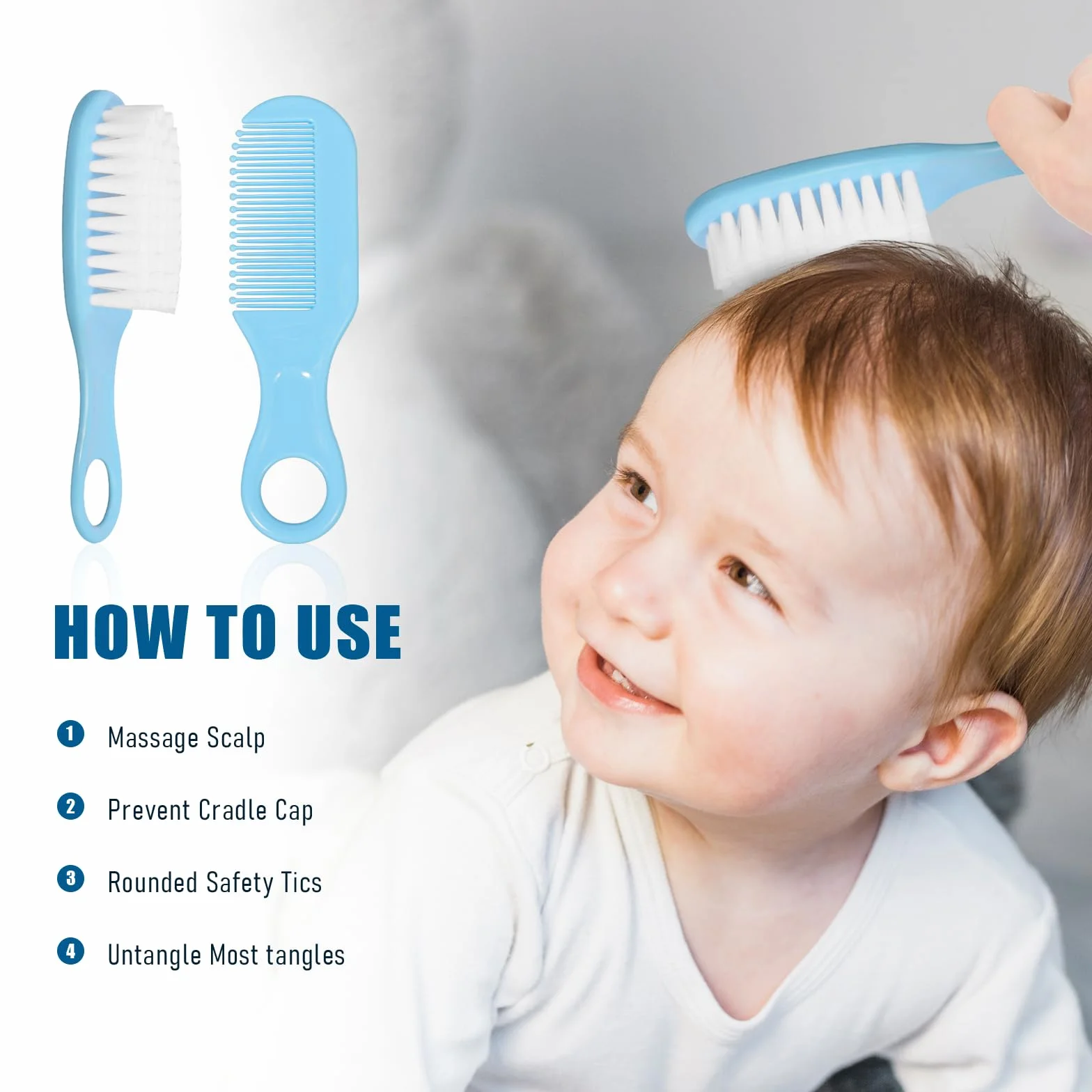 Kit Soin Bébé Naissance 13 Pièces Ensemble Manucure Bébé Bleu