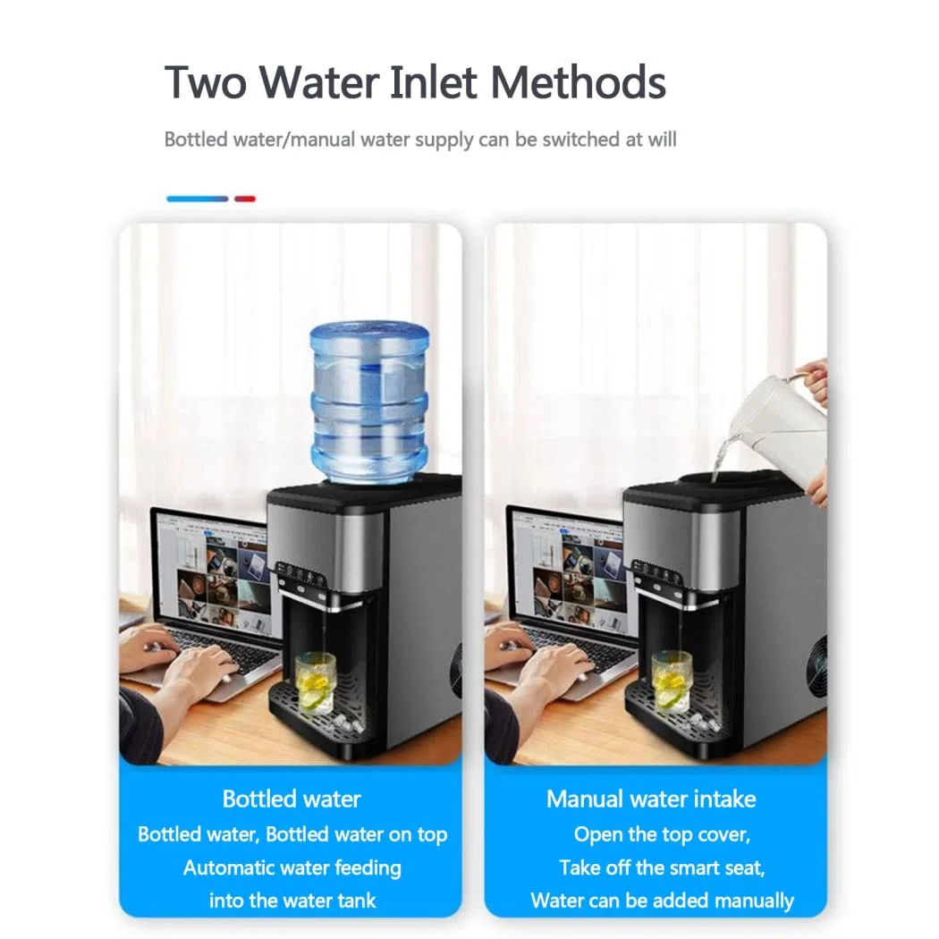 Machine à Glaçons Acier Inoxydable, Ice Maker, 25kg par Jour, Réservoir de 1.8l, 7-11 Glaçons par 12 Min, Automatique électrique Compact Portable Machine à Glace, avec Cuillère à Glace
