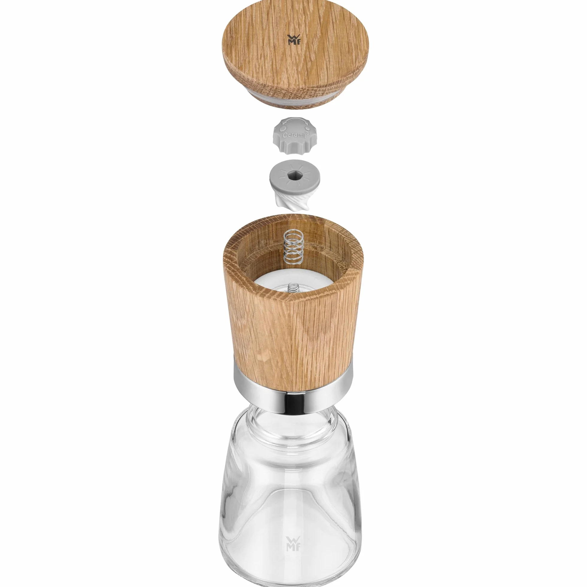 WMF Set de 2 Moulins à épices Verre 14 cm Marron