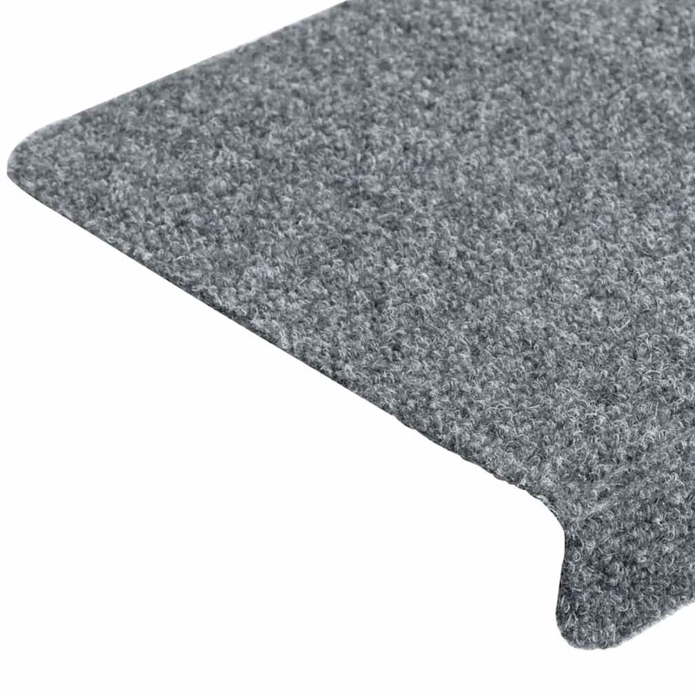 Lot de 5 tapis d'escalier autocollants - Gris clair - 65 x 21 x 4 cm - Antidérapant - Pour coureurs, protection et isolation phonique - Intérieur