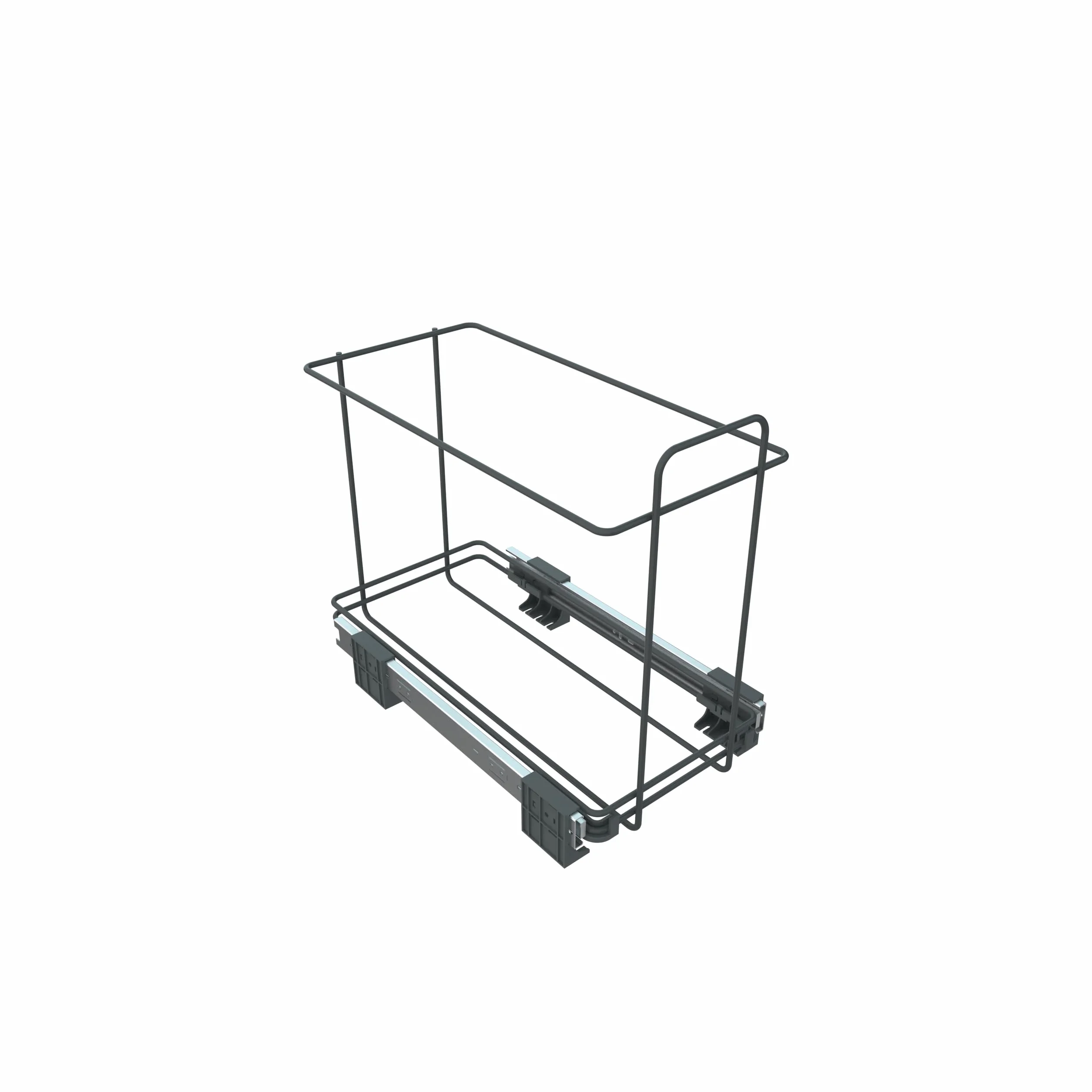 Elletipi Ecofil PF01 34A1 Poubelle de tri sélectif extractible, Plastique et métaux, Gris, 23 x 45 x 36 cm