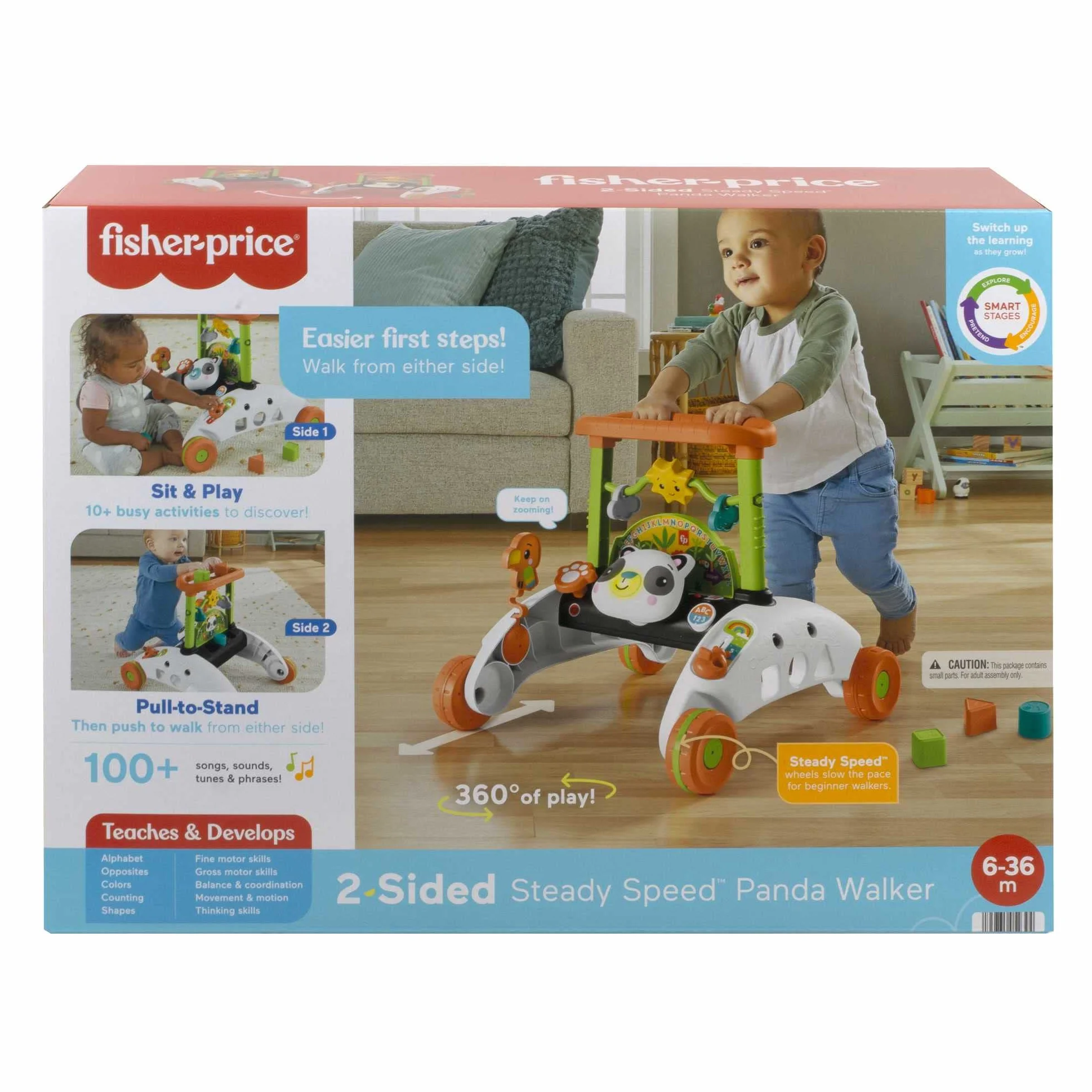 Fisher-Price Trotteur interactif 2 côtés Rythme Stable HJY73