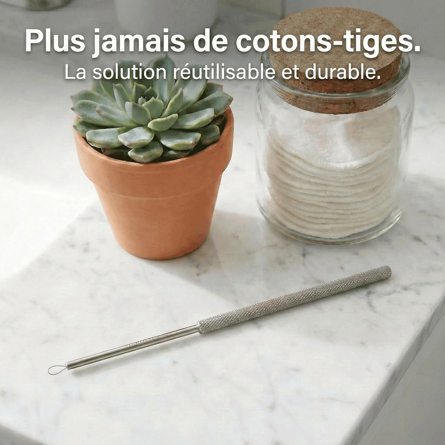 Nettoyeur d'Oreilles Acier Inox Boucle Fine 16,5 cm May Cure-Oreille Boucle Billeau