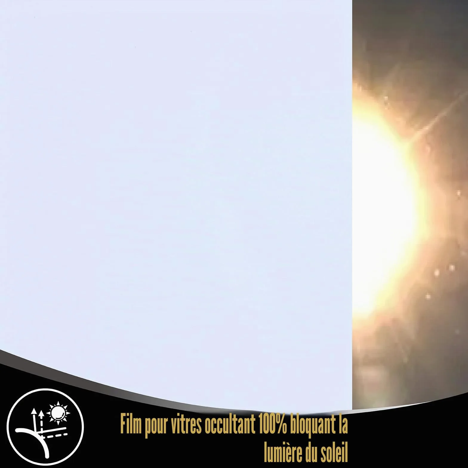 Film Occultant Fenêtre Blanc, 100% Anti UV，électrostatique Film， pour Vitre pour Bureau Maison Salle de Bain Chambre Fenetre Anti Regard 60 cm x 400 cm