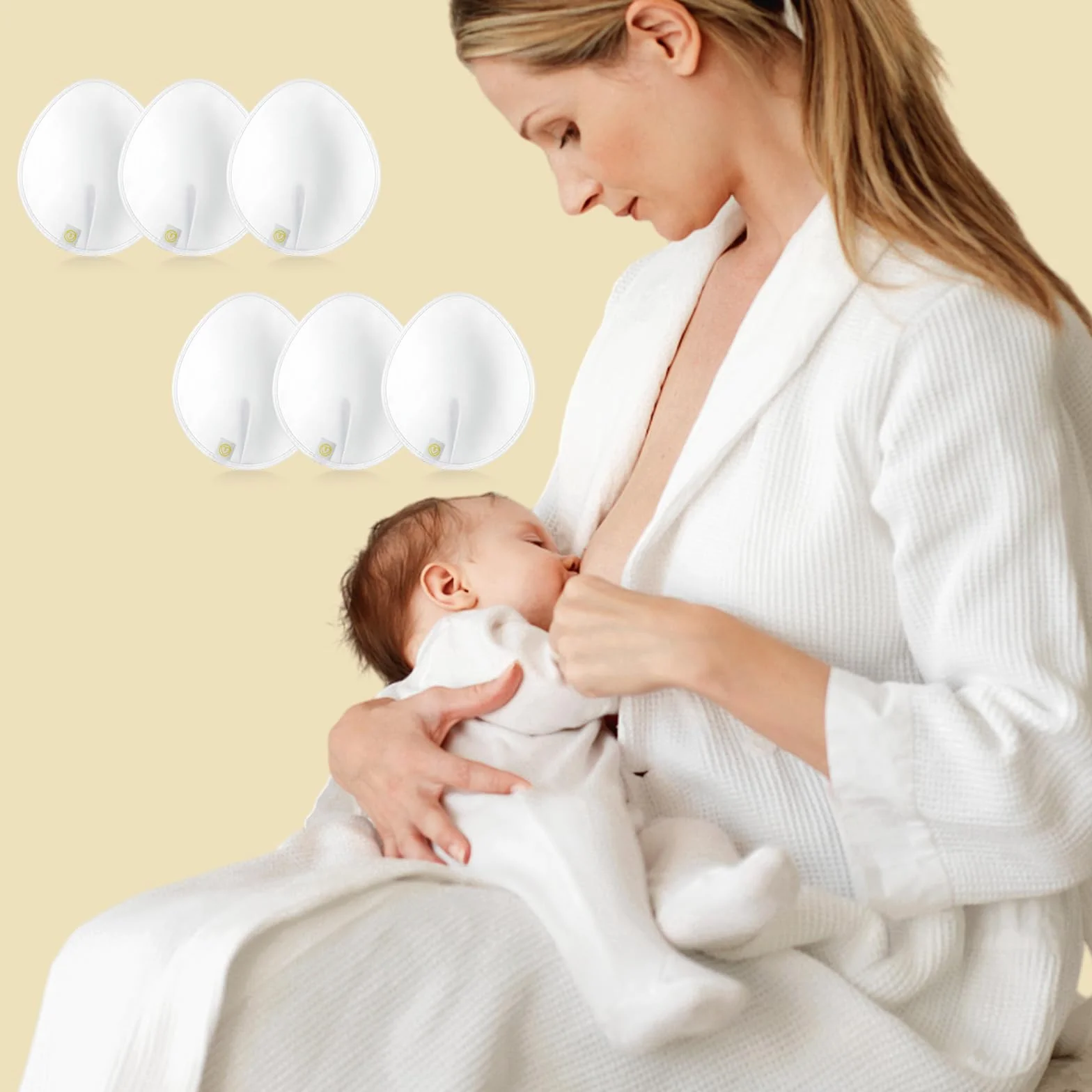 First Days Maternity Coussinets d'allaitement réutilisables coton biologique Taille XL ultra-absorbants lavables