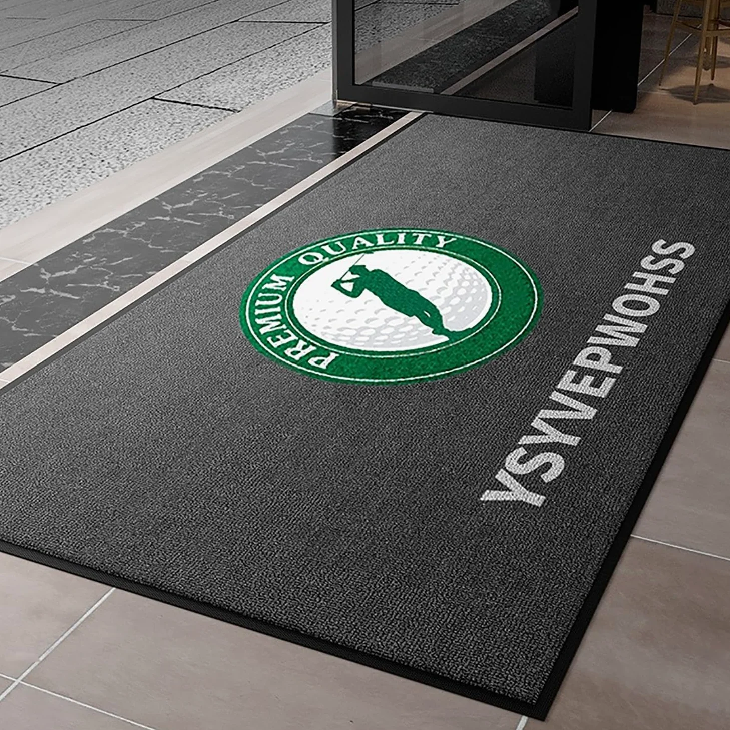 HARVEST HOUSE Tapis Personnalisé de Qualité Commerciale avec Logo de Marque et Texte, Paillasson pour Entreprise, Tapis dans Le Bureau