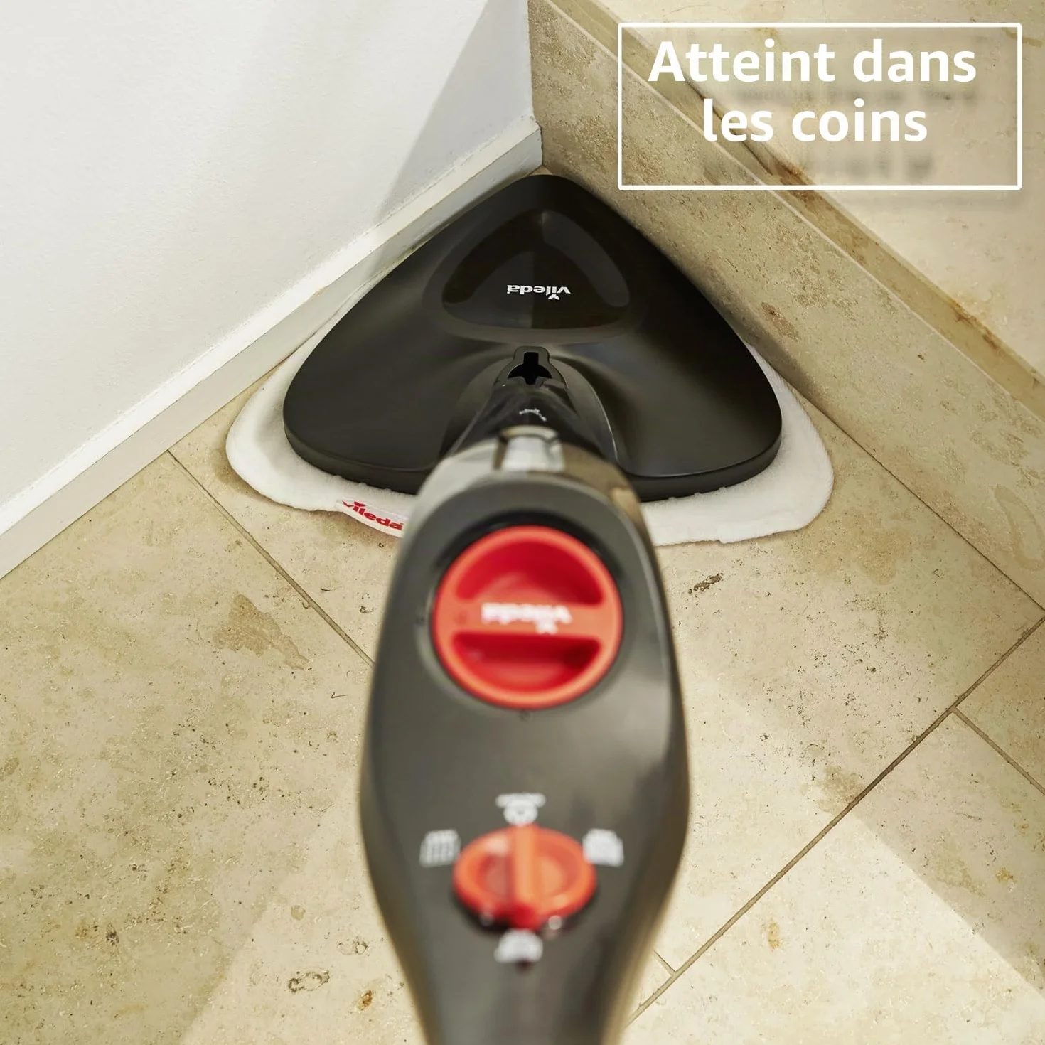 Vileda Recharge pour Balai Pulvérisateur 100°C Balai à Vapeur Blanc 2,5 x 17 x 27,5 cm