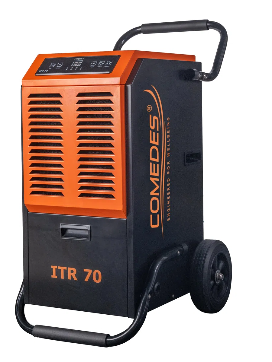 Comedes Déshumidificateur de chantier ITR 70 (max.70 l/24h) Convient pour les pièces et les caves jusqu'à 150 m²/345 m³