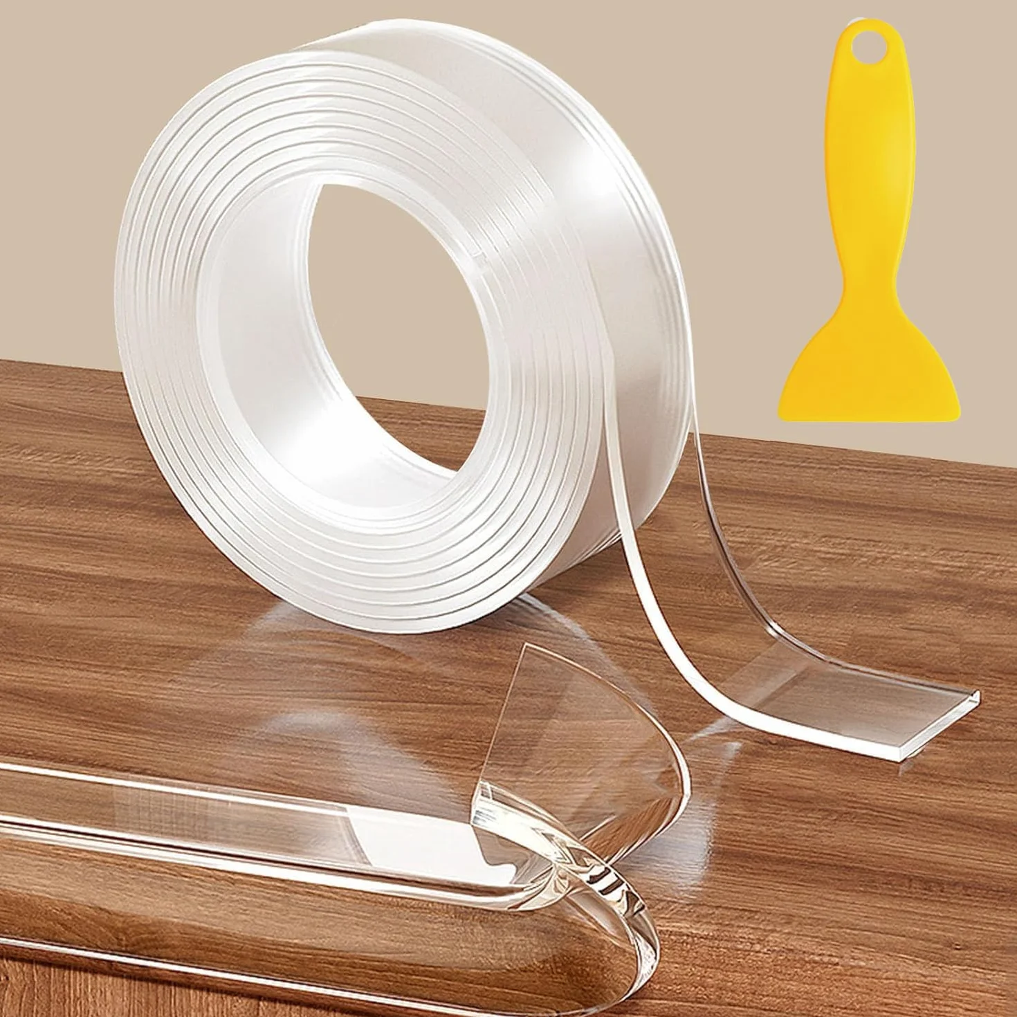 Protege Coin de Table Bebe Transparent Protection Meuble Bébé Pré-Adhésif Extra Fort Nano Tape 5m