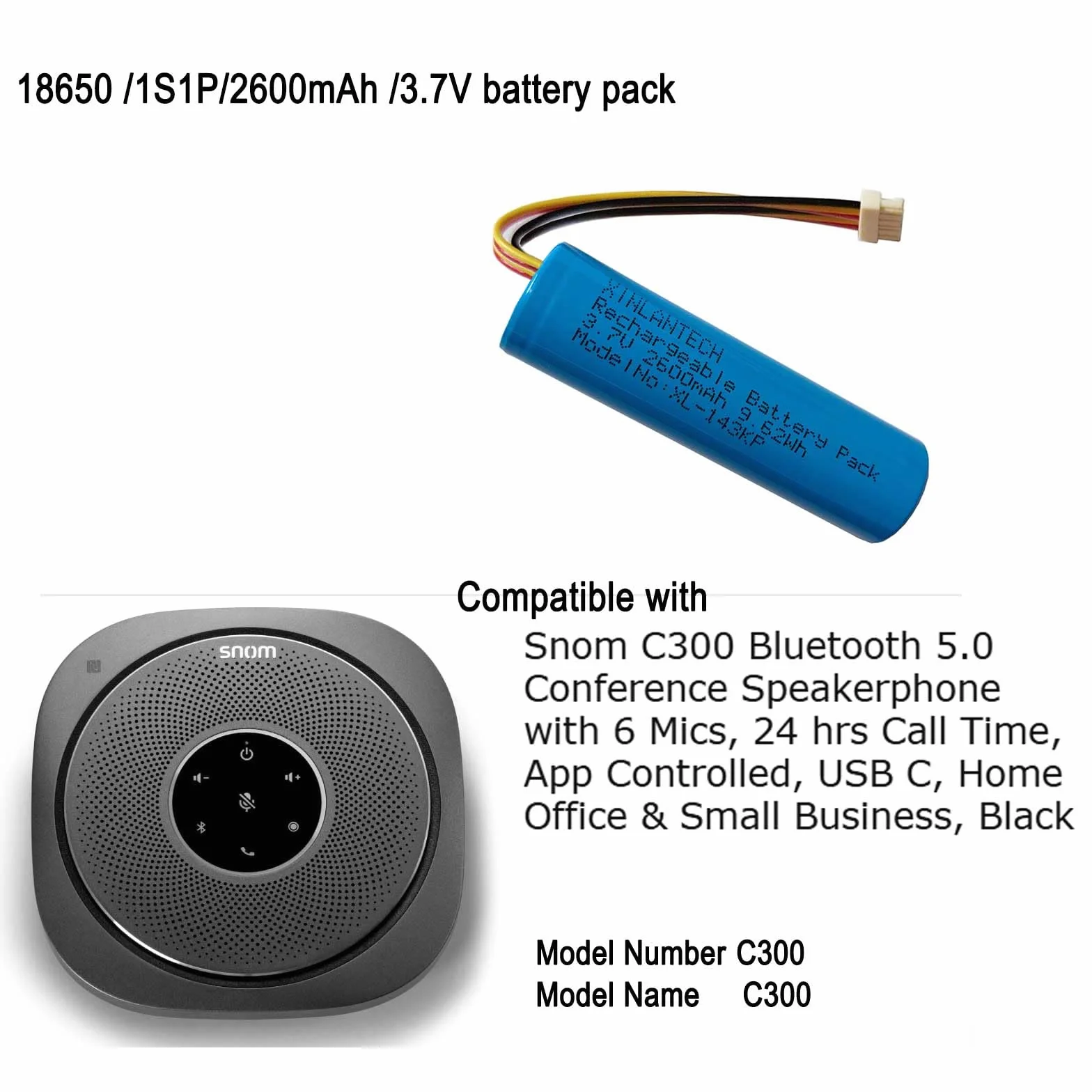 Batterie de rechange 3,7 V 2600 mAh pour Vtech VM3252 VM3254 VM3258 Video Babyphone