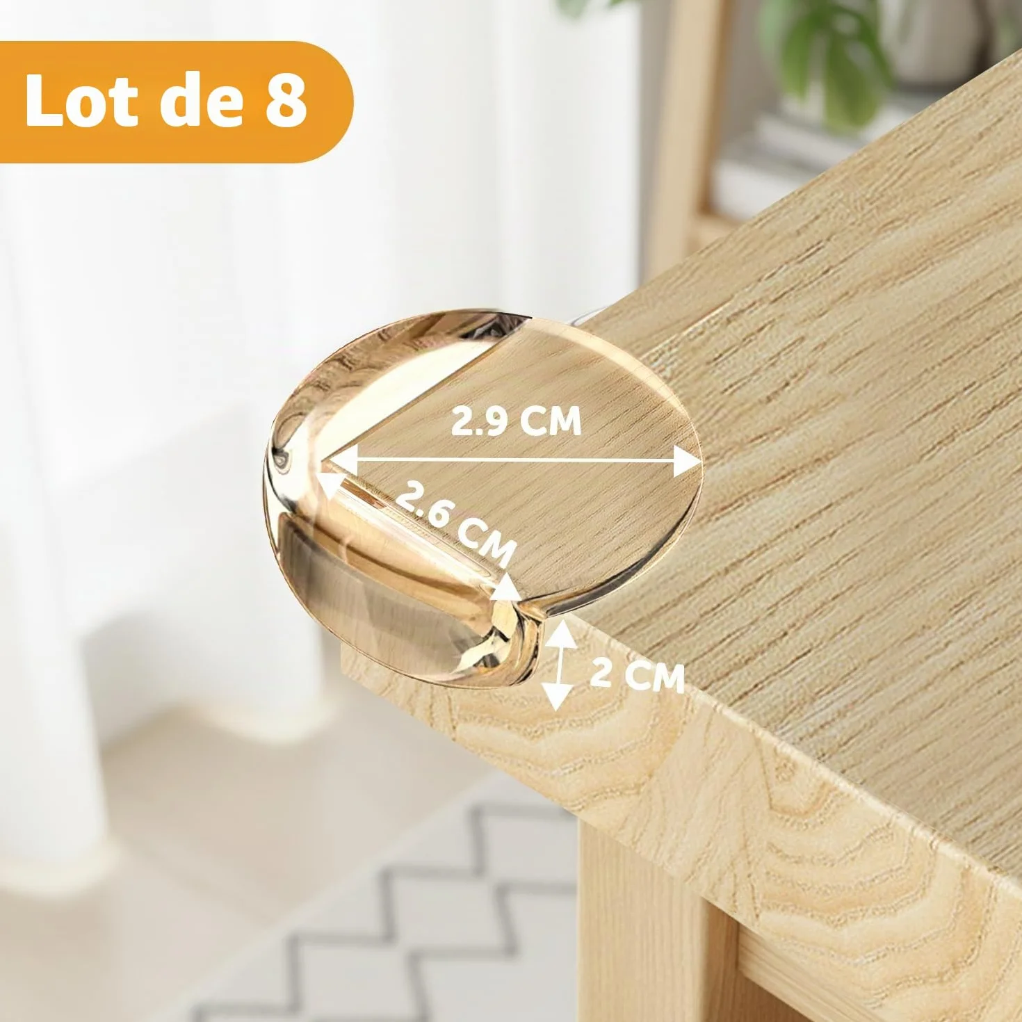 Shinfly Coin de Table Protection Bebe 8 PCS Rond Protection Angle Bebe Securite Meuble