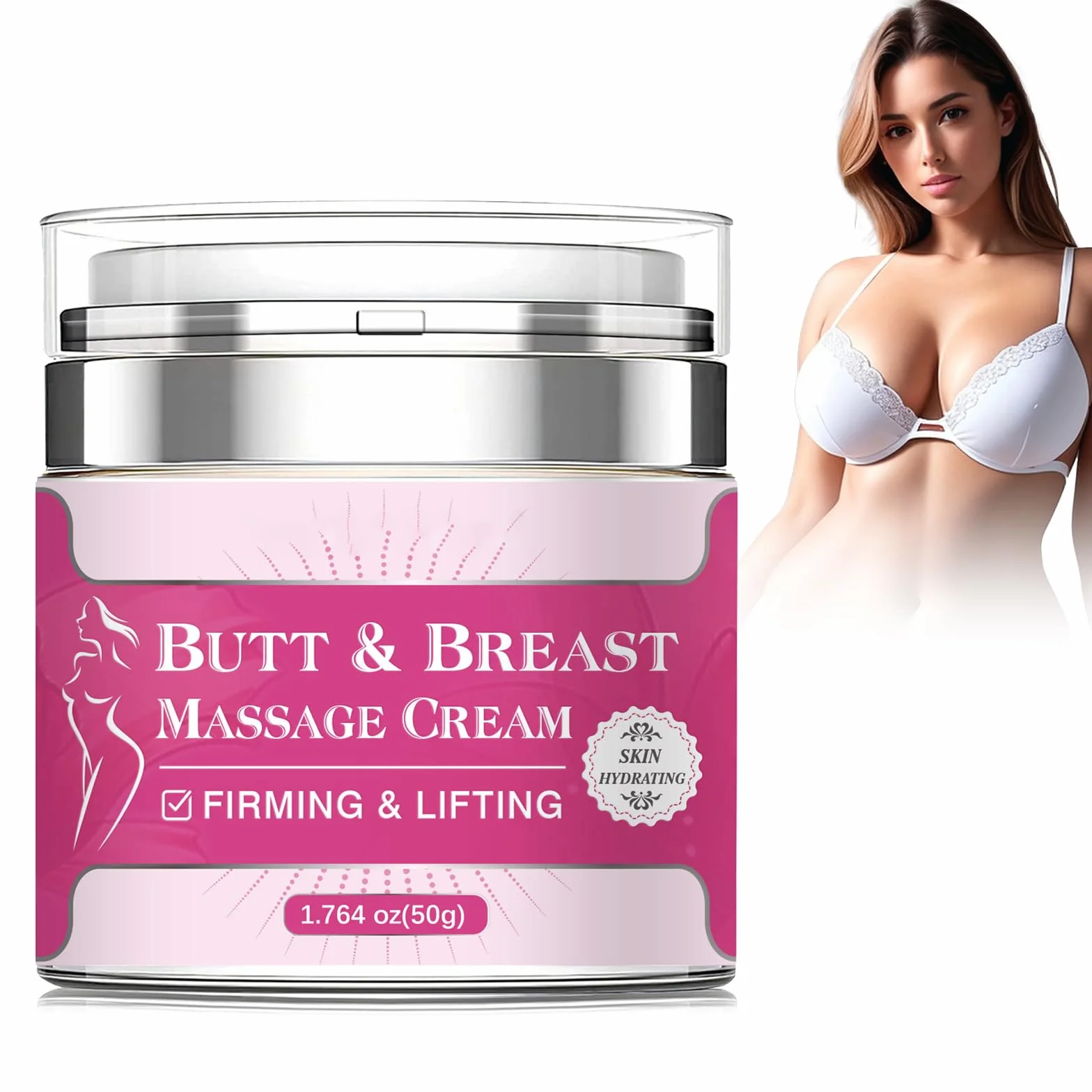 Crème d'amélioration de la Poitrine 50g Augmentante Hydratante Raffermissante Lifting Massage