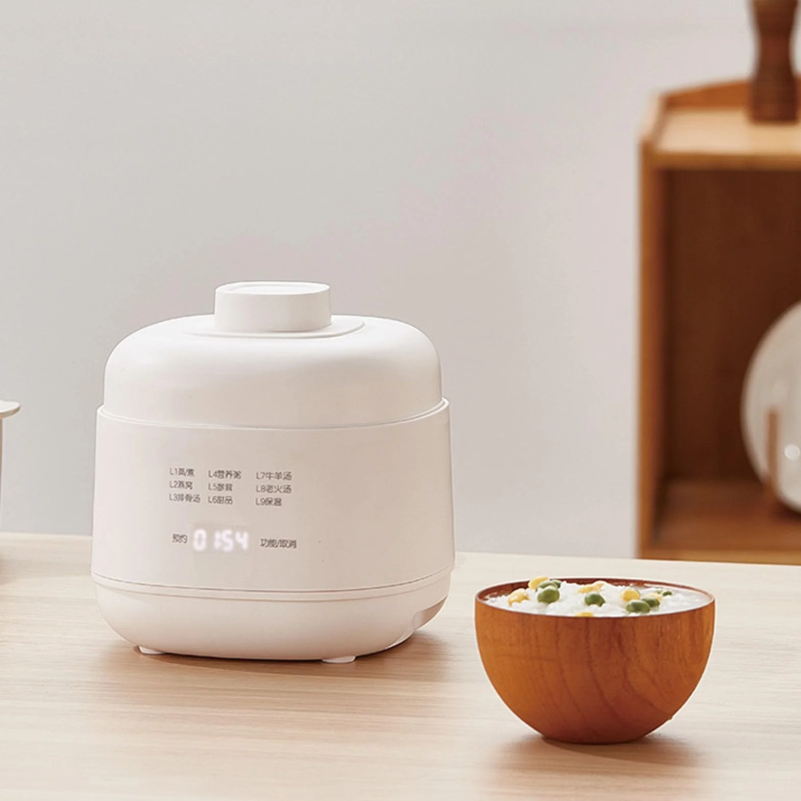 Cuiseur à Soupe en Céramique 1 L avec Maintien au Chaud, Protection Surchauffe, Faitout Électrique