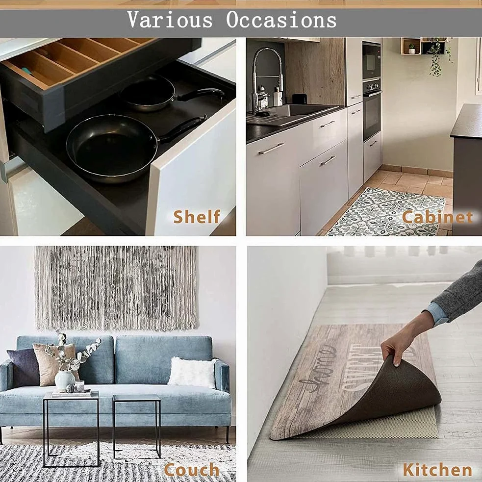 Sous-couche antidérapante pour tapis en PVC épais et antidérapant pour faire des coins plats, lavable