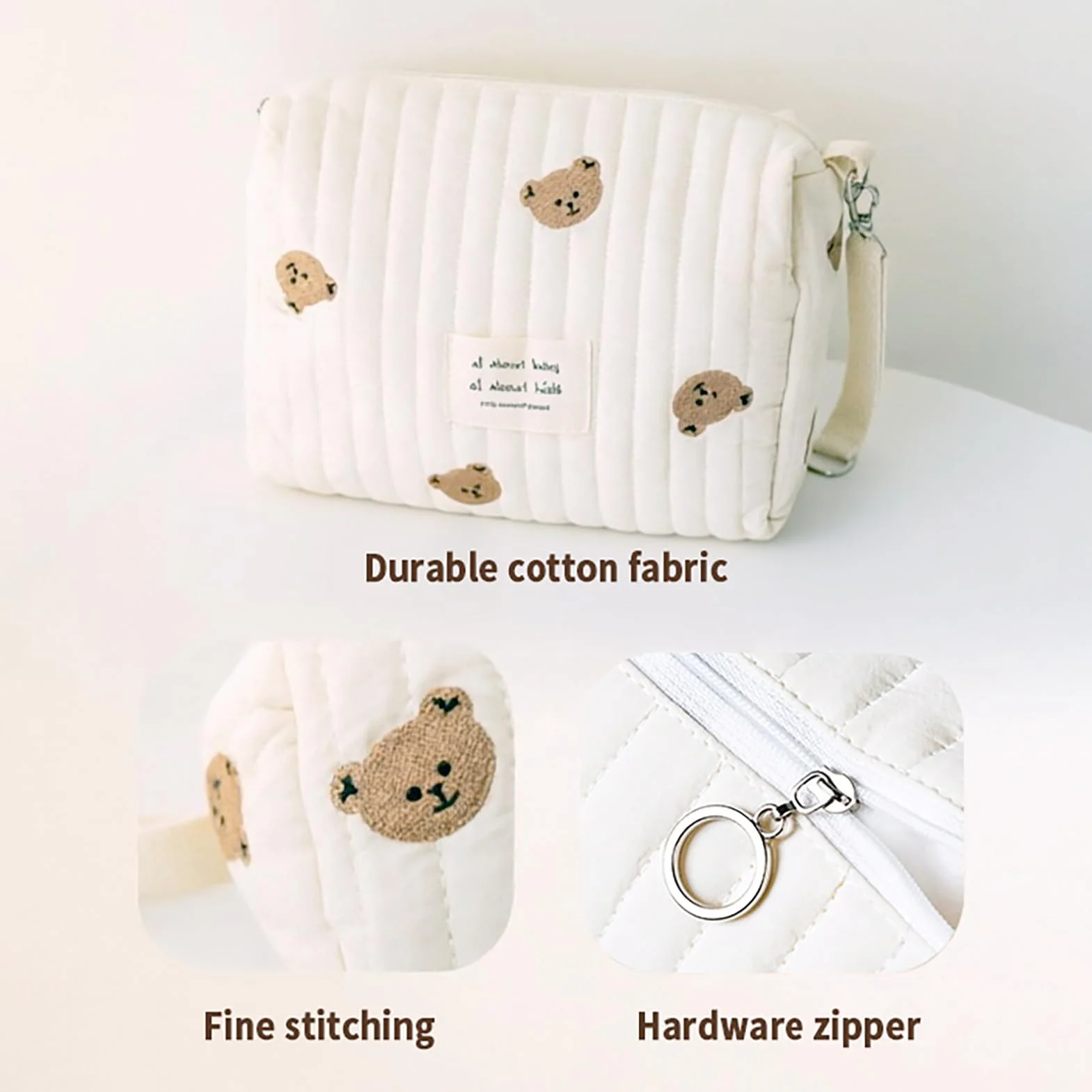 Sac à Langer Bébé Universel 25x17x10 cm Trousse de Toilette Bébé et Soin Portable Voyage