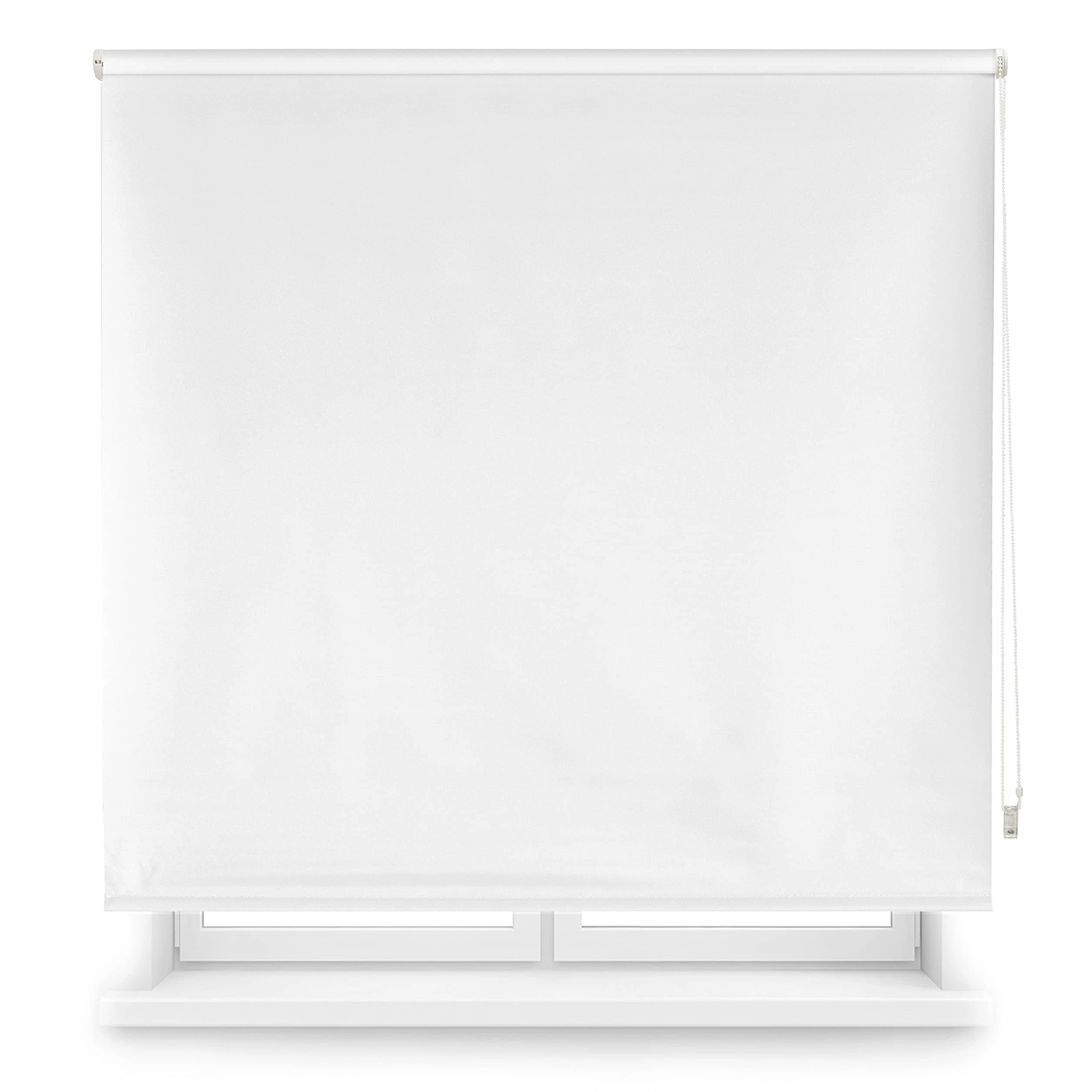 Blindecor Draco Store Enrouleur Opaque - Blanc cassé, 160 x 230 cm (largeur x hauteur) | Taille du tissu 157 x 225 cm. Stores thermiques occultants
