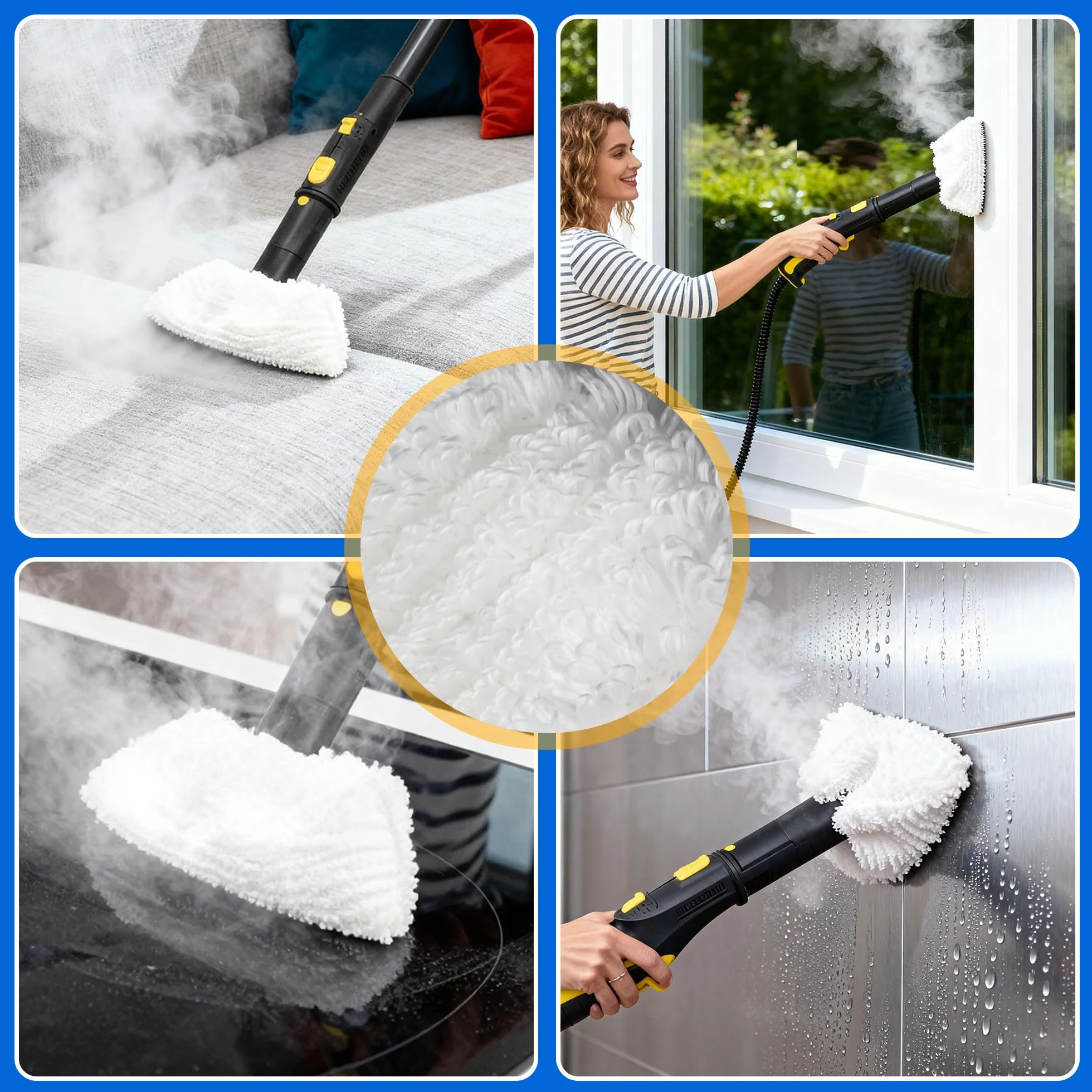 Chiffons de Rechange en Microfibre Compatible Karcher Easyfix SC1 SC2 SC3 SC4 SC5