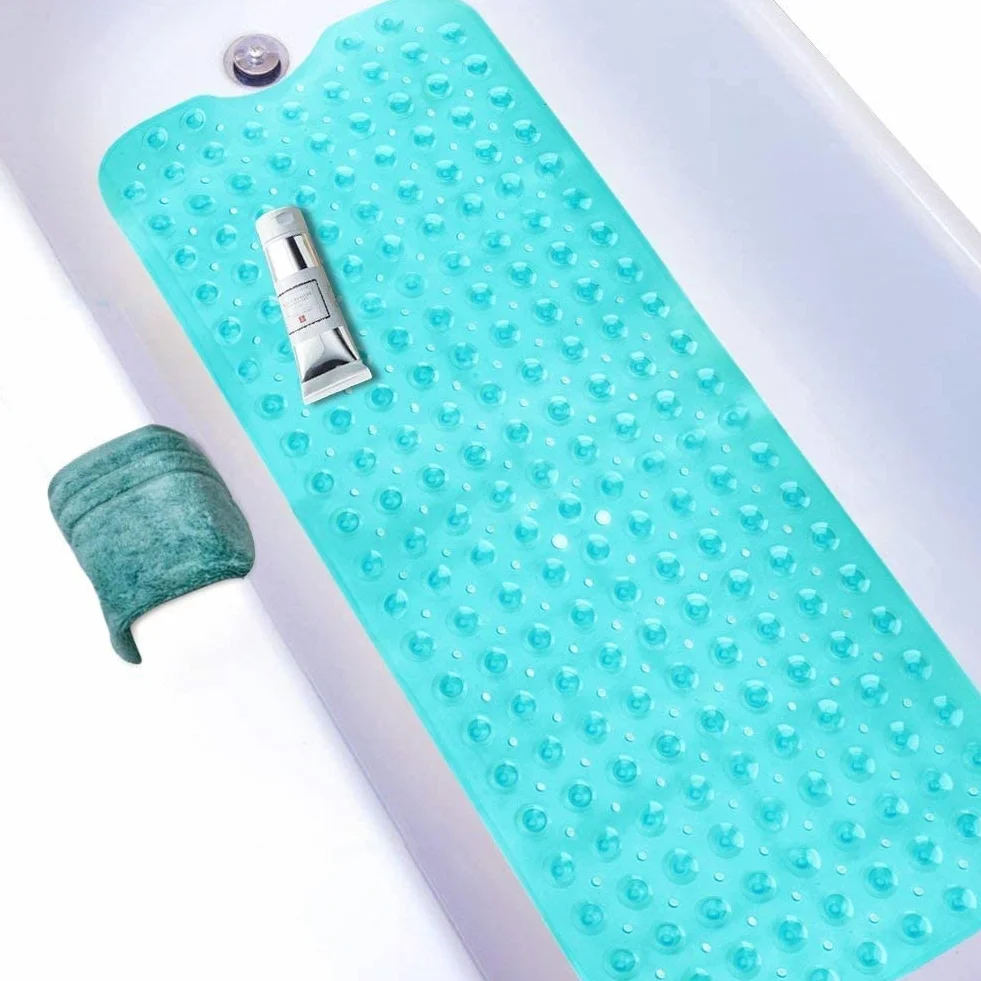 Wimaha Tapis de Baignoire Antidérapant 39x16 Vert Lavable en Machine Antibactérien