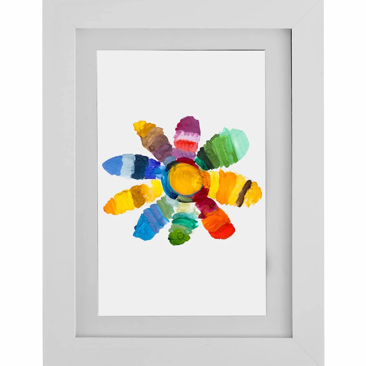 Cadre Photo en Bois pour Enfants A4 Ouverture Avant Blanc