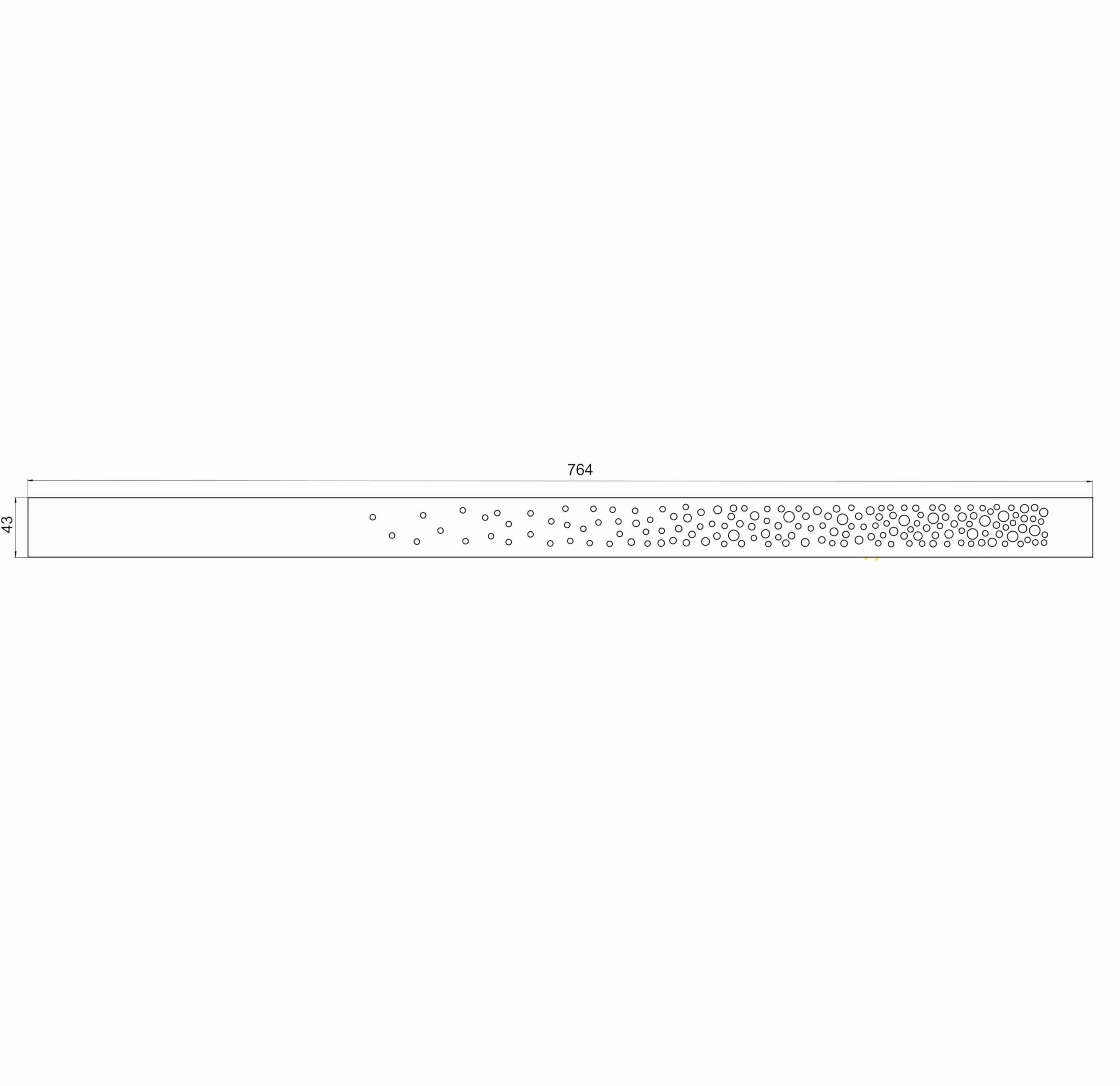 Wirquin 30724553 Grille Caniveau Douche pour Venisio Soda 80 cm | Compatible caniveau Venisio Wirquin, grille inox brossé, entretien facile, chromé