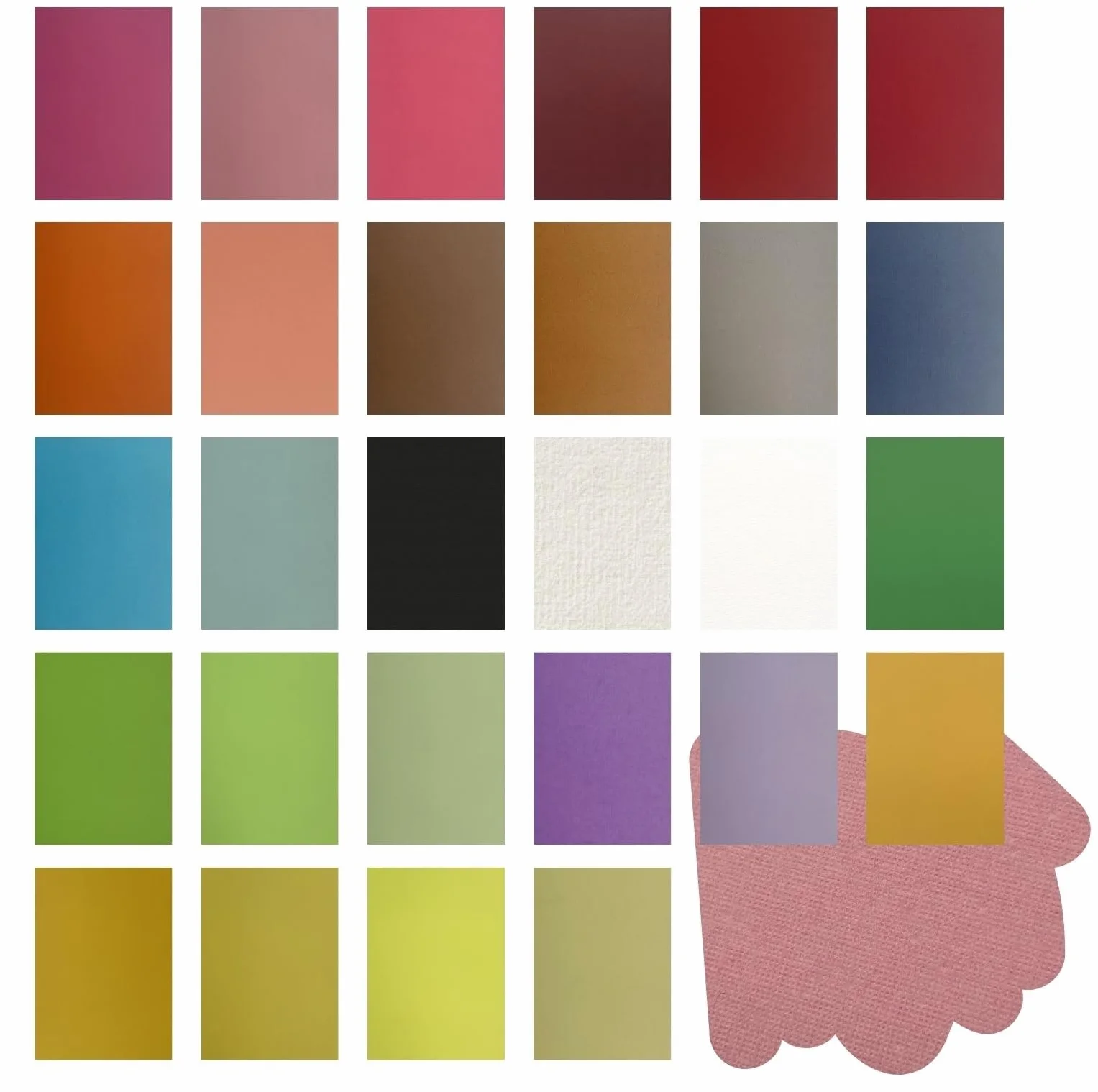 Papier cartonné texturé A5 250g 56 unités 28 couleurs