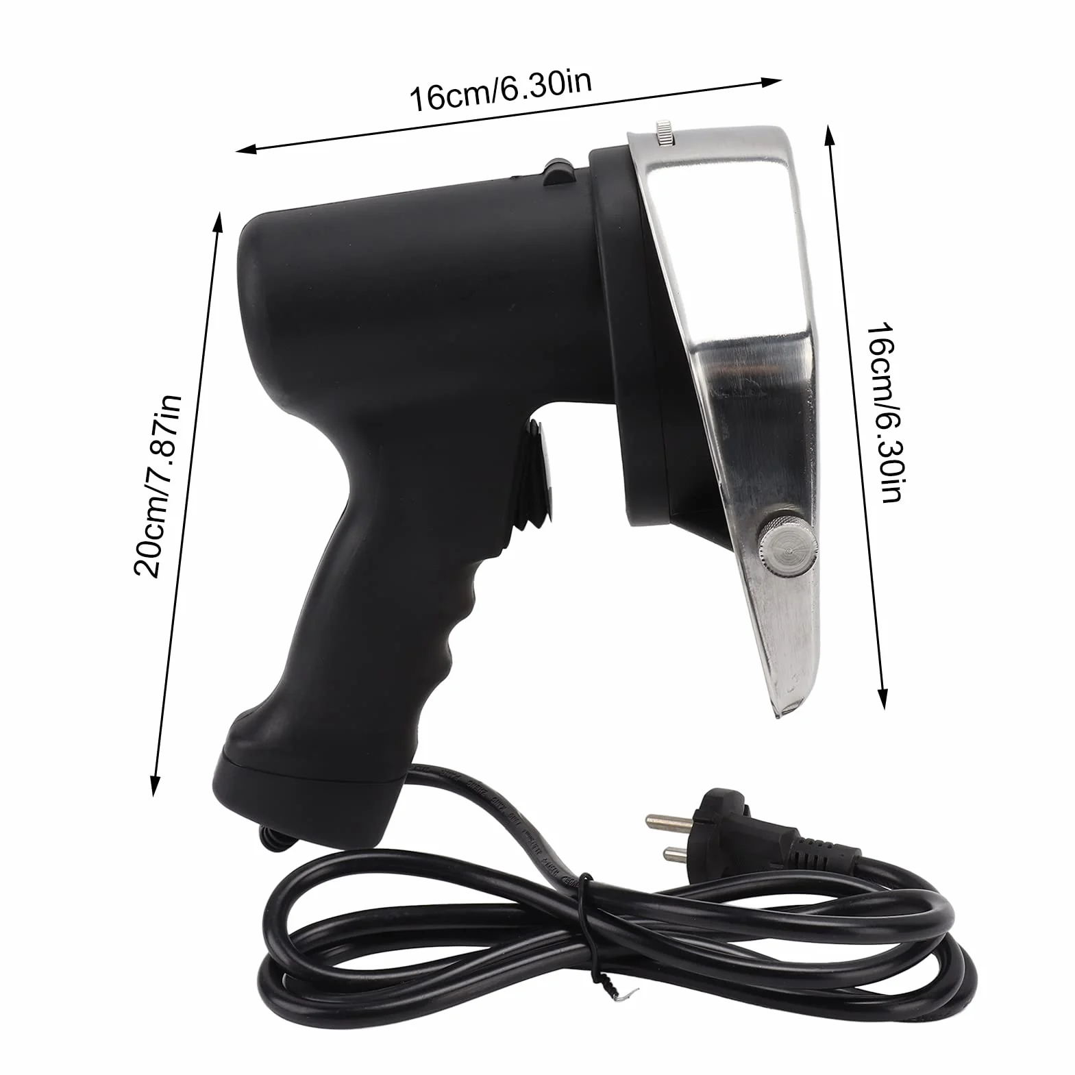 Topyond Couteau à Kebab électrique 80W, épaisseur Réglable, 110-220V