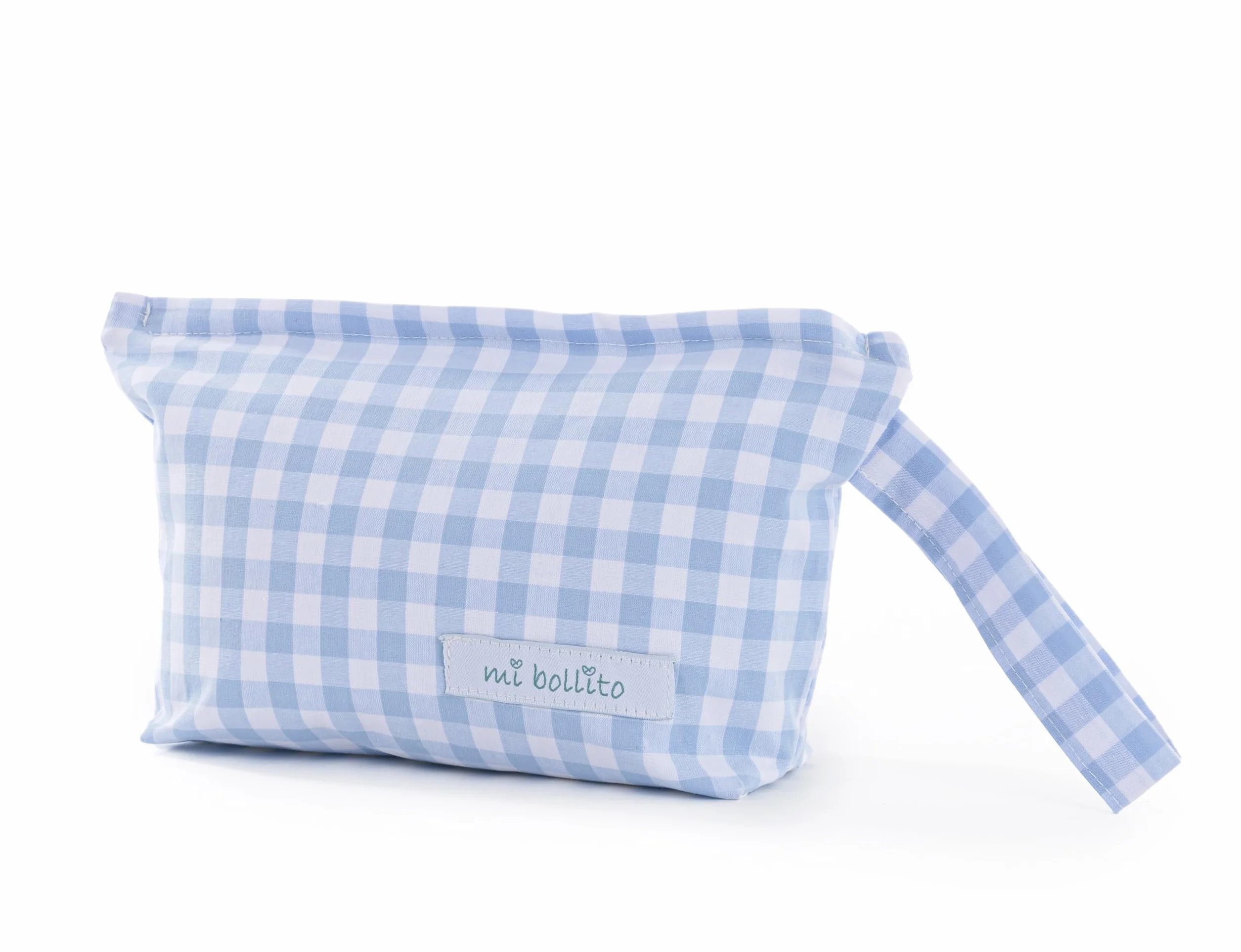 Vichi Trousse de toilette bébé coton bleu sac organisateur accessoires hygiène