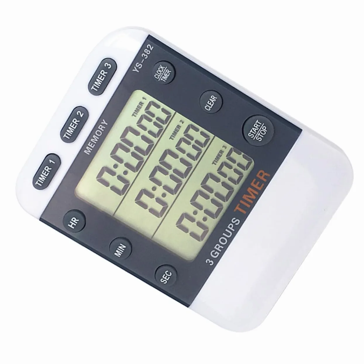 VANZACK 3 pour Batterie Horloges Minuterie Étudiants LCD Chronographe Chronomètre Jeux Numériques Rappel Horloge De Cuisine sans Ligne De Compte À Rebours Magnétique Horloge De Cuisine De
