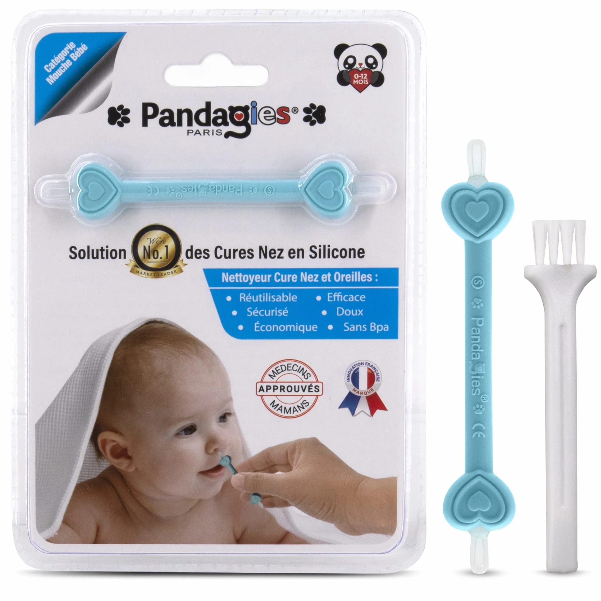 Nettoyeur Nasale Bébé Aspirateur Nasal Nourrisson Compatible Mouche Nez Sérum Physiologique