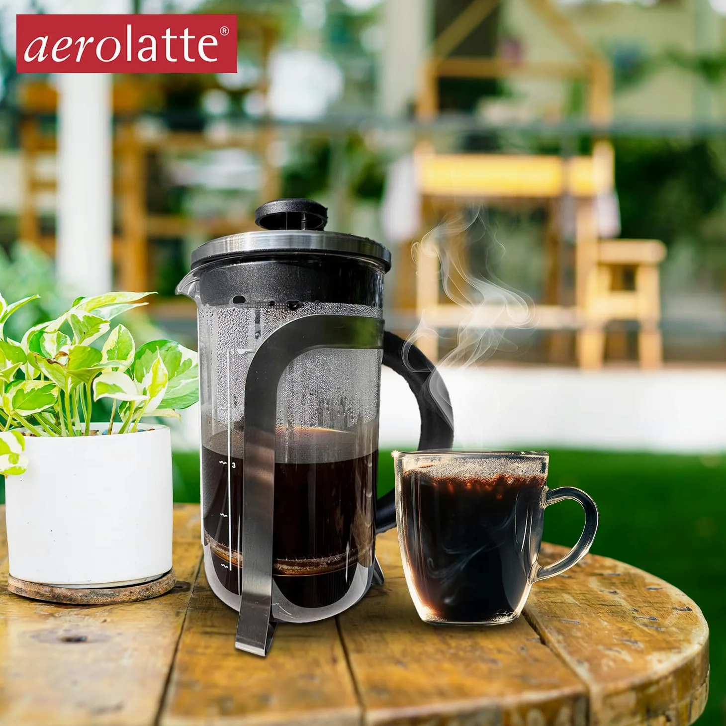 aerolatte Cafetière française, Transparent, 5-Cup/600 ML