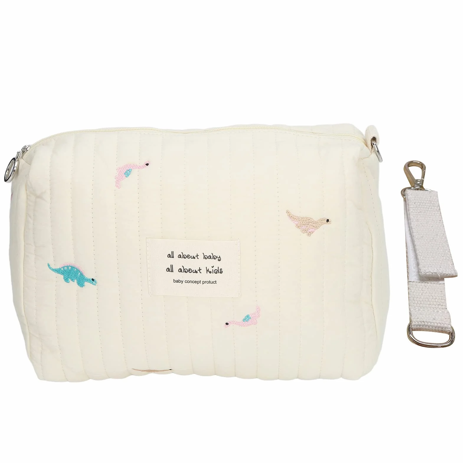 Pochette pour Biberon à Langer Trousse de Toilette à Fermeture éclair Rangement Portable Bébé Voyage Dinosaure