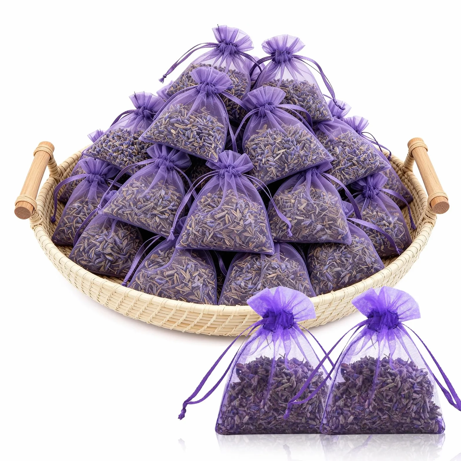Sachets de Lavande 30 pièces Anti Mites Textiles Vêtements Lavande Séchée Déodorisant Naturel Maison