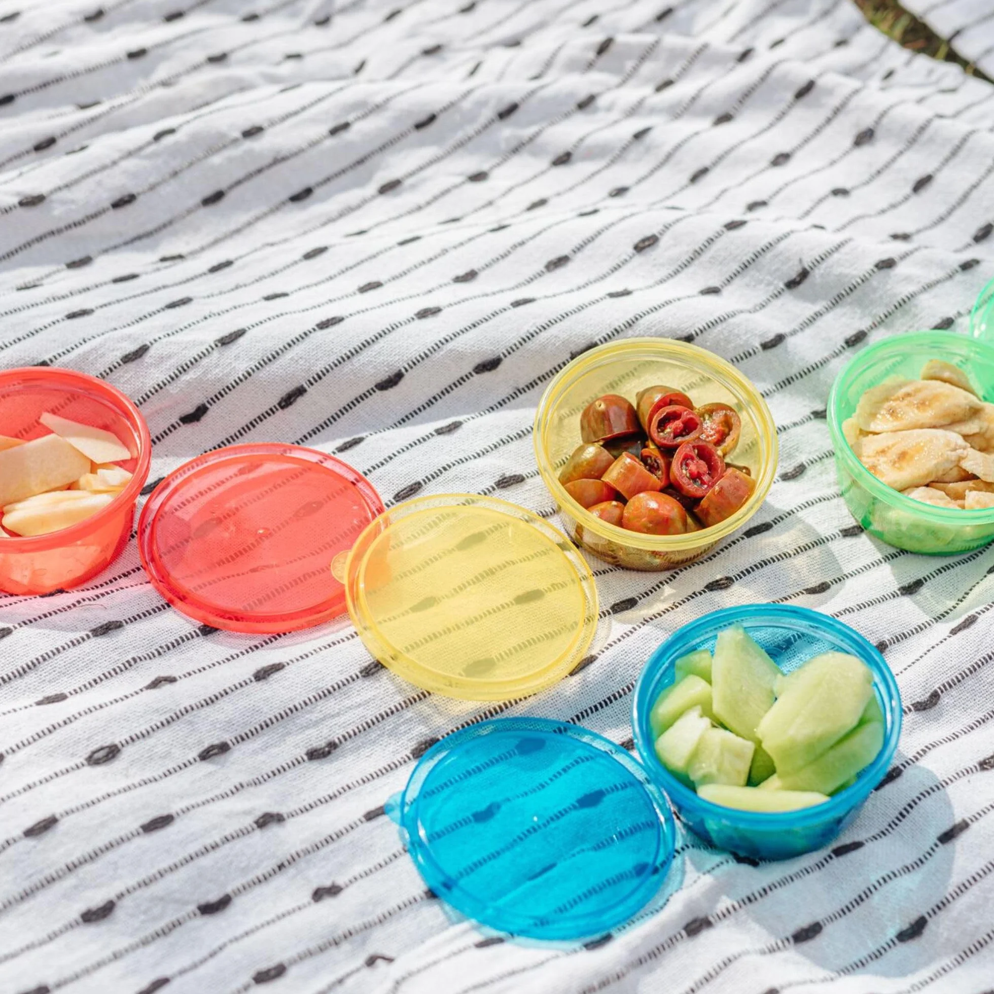 Nuby Bols avec Couvercle 300 ml 12 Pack Pots de Conservation Multicouleurs